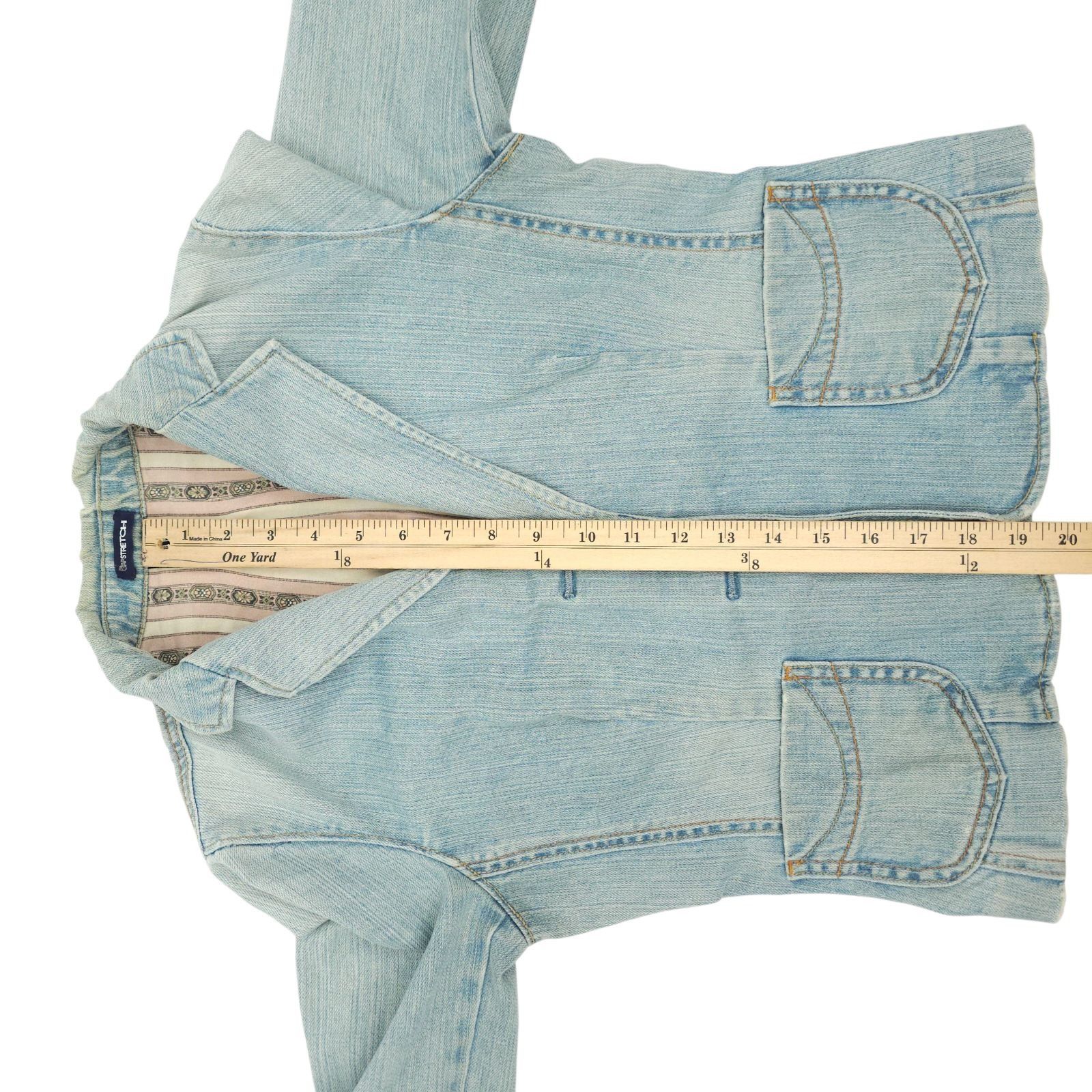 Gap GAP Denim Blazer Jacket Womens 2 READ Y2K Indie Light Wash Size XS / US 0-2 / IT 36-38 - 5 Thumbnail