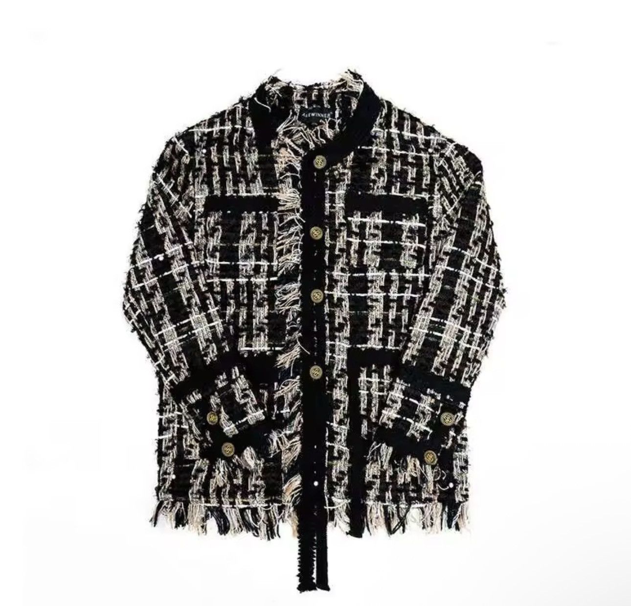 Japanese Brand Tassel Casual Vintage Style Black & White Jacket Blazer Size US M / EU 48-50 / 2 - 4 Thumbnail