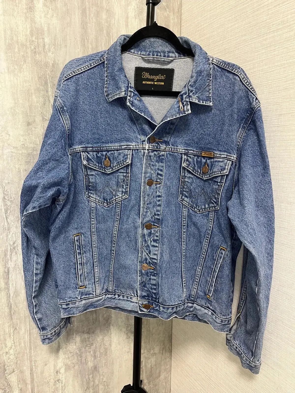 Vintage × Wrangler Wrangler Vintage Denim Jacket Size US L / EU 52-54 / 3 - 1 Thumbnail