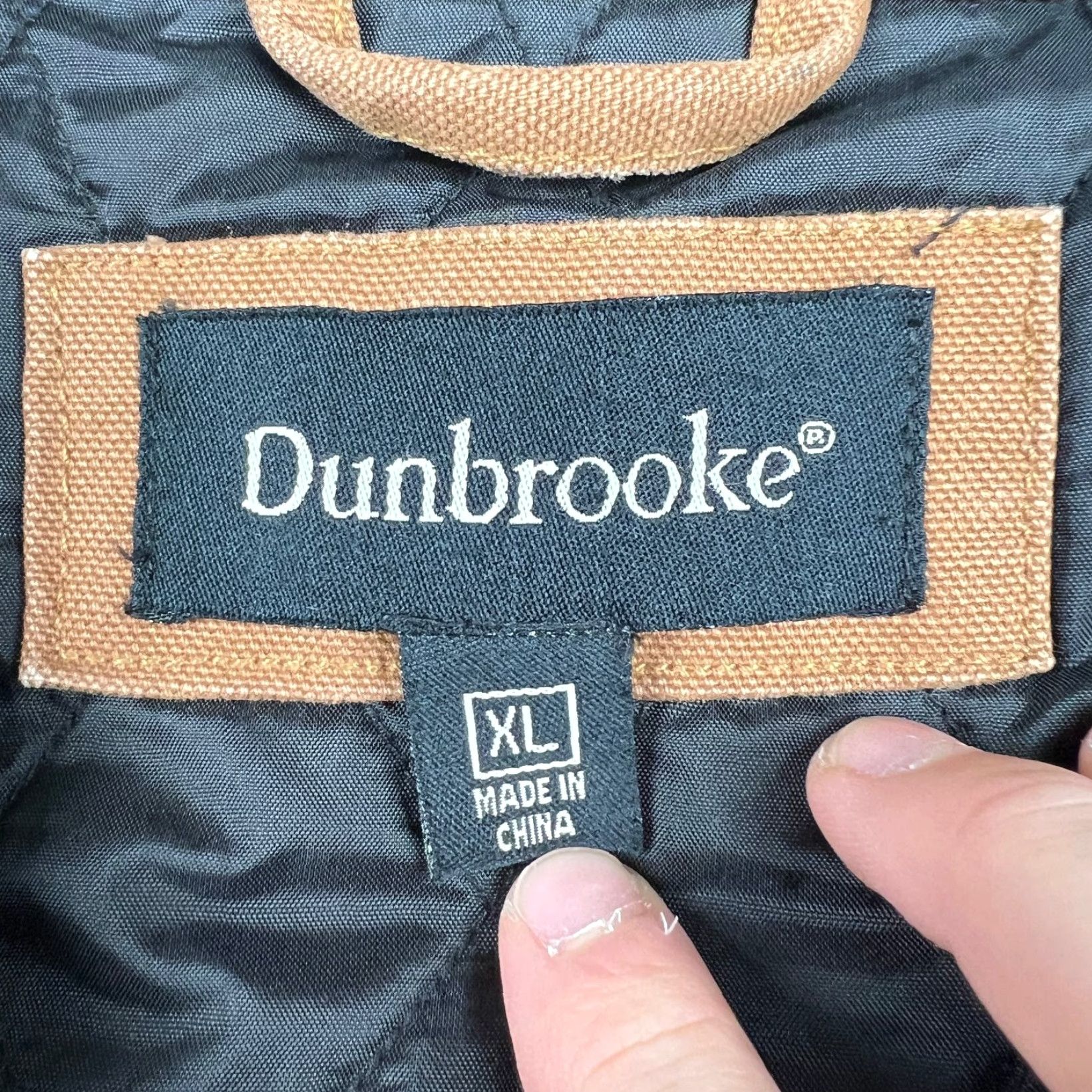 Dunbrooke Jacket Work Brown XL Men's Corduroy Collar Zip Front