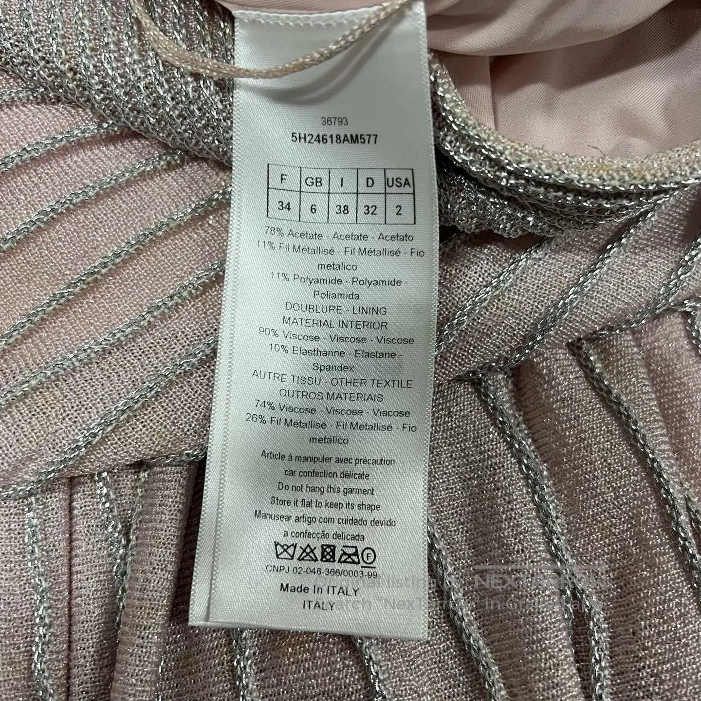 Dior Dior size 34 Pink silver thread sleeveless dress| Size S / US 4 / IT 40 - 5 Thumbnail