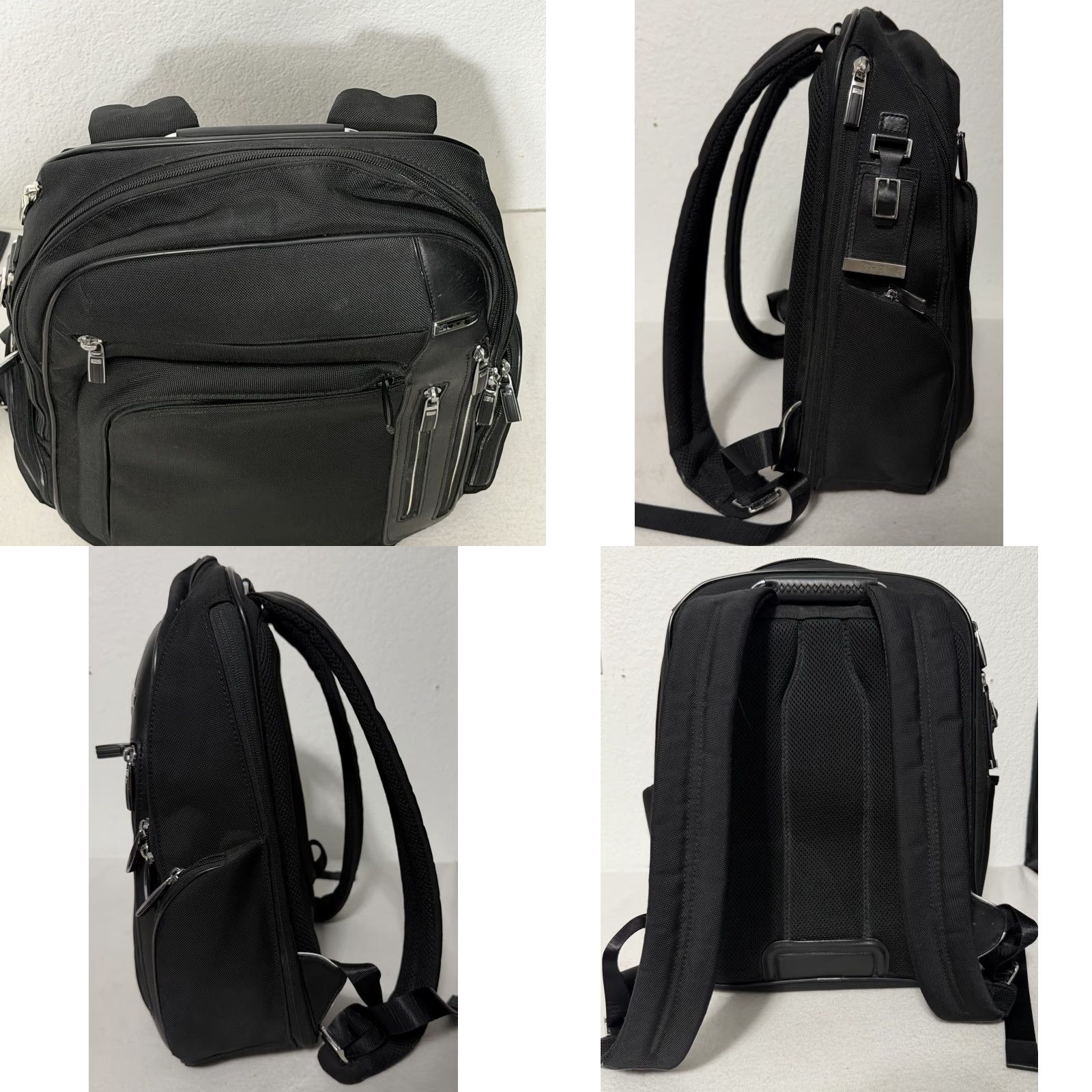Tumi Tumi Arrive Kingsford Backpack Black Expandable Leather Canvas Nylon Unisex Adults Size ONE SIZE - 8 Thumbnail