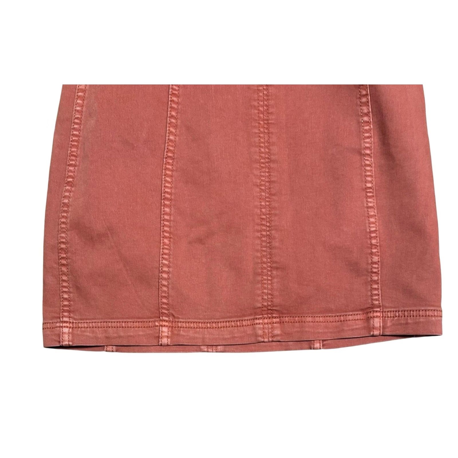 Free People Free People Modern Femme Denim Short Mini Skirt Copper Brown/Orange Size 2 Women Size 26" / US 2 / IT 38 - 5 Thumbnail