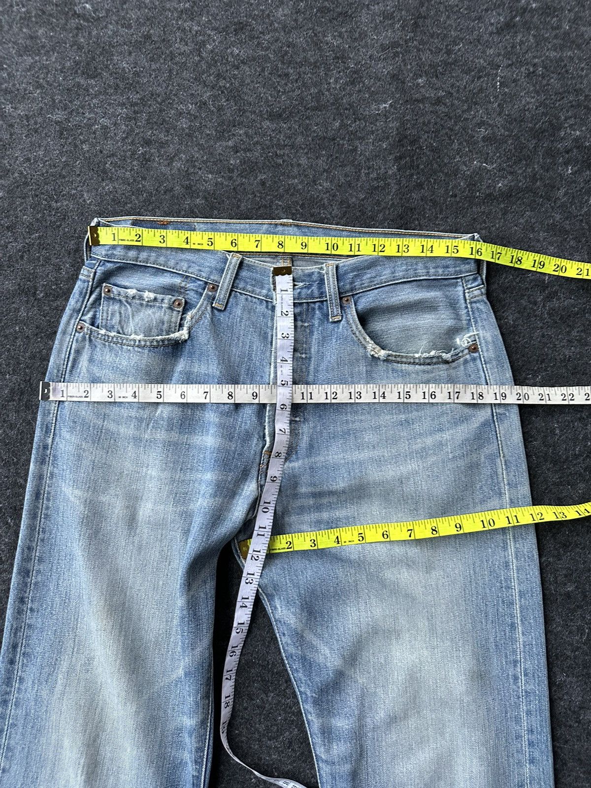 Levi's Vintage Levis 501 Blue Washed Faded Denim 32x32 D467 Size US 32 / EU 48 - 10 Thumbnail