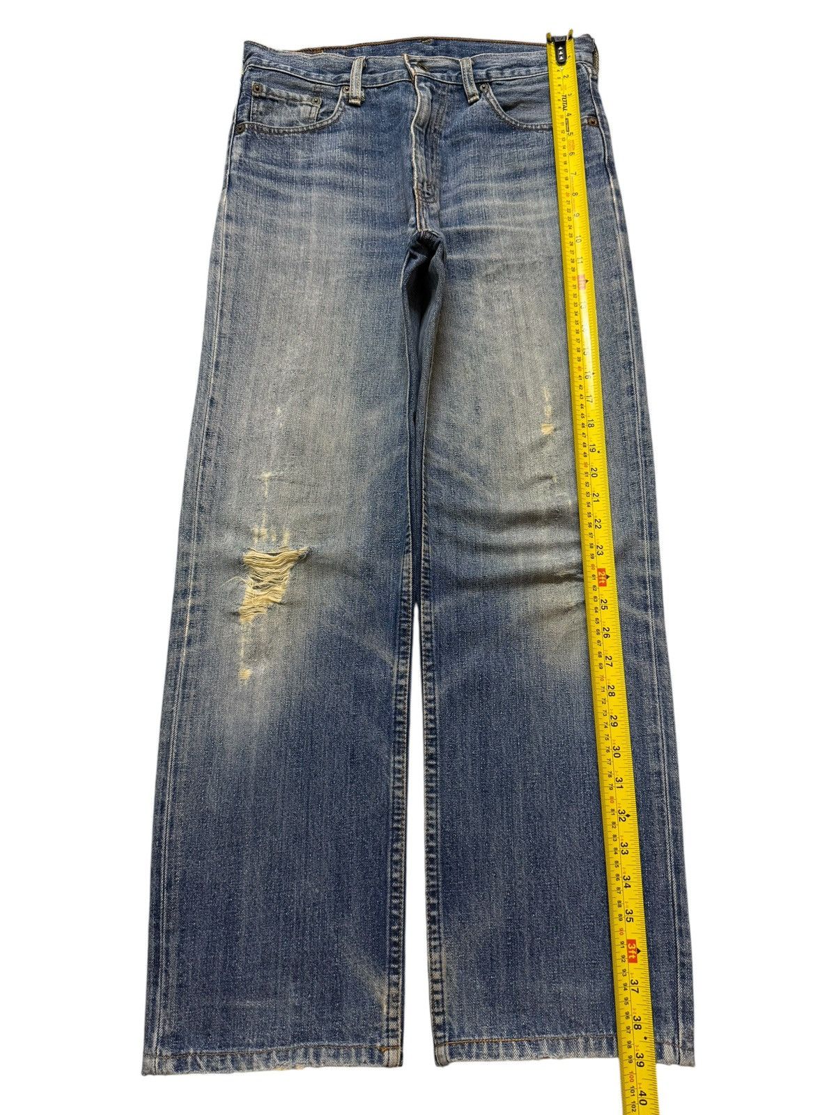 Levi's Vintage 90s Levis 502 Blue Faded Wash Distressed Regular Fit Size US 30 / EU 46 - 10 Thumbnail