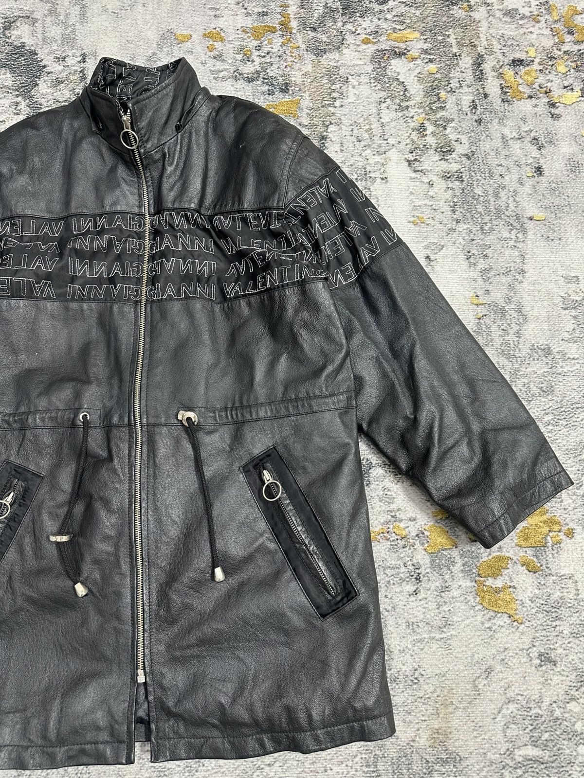 Gianni Valentino Gianni Valentino Spellout Leather Jacket Size US M / EU 48-50 / 2 - 5 Thumbnail