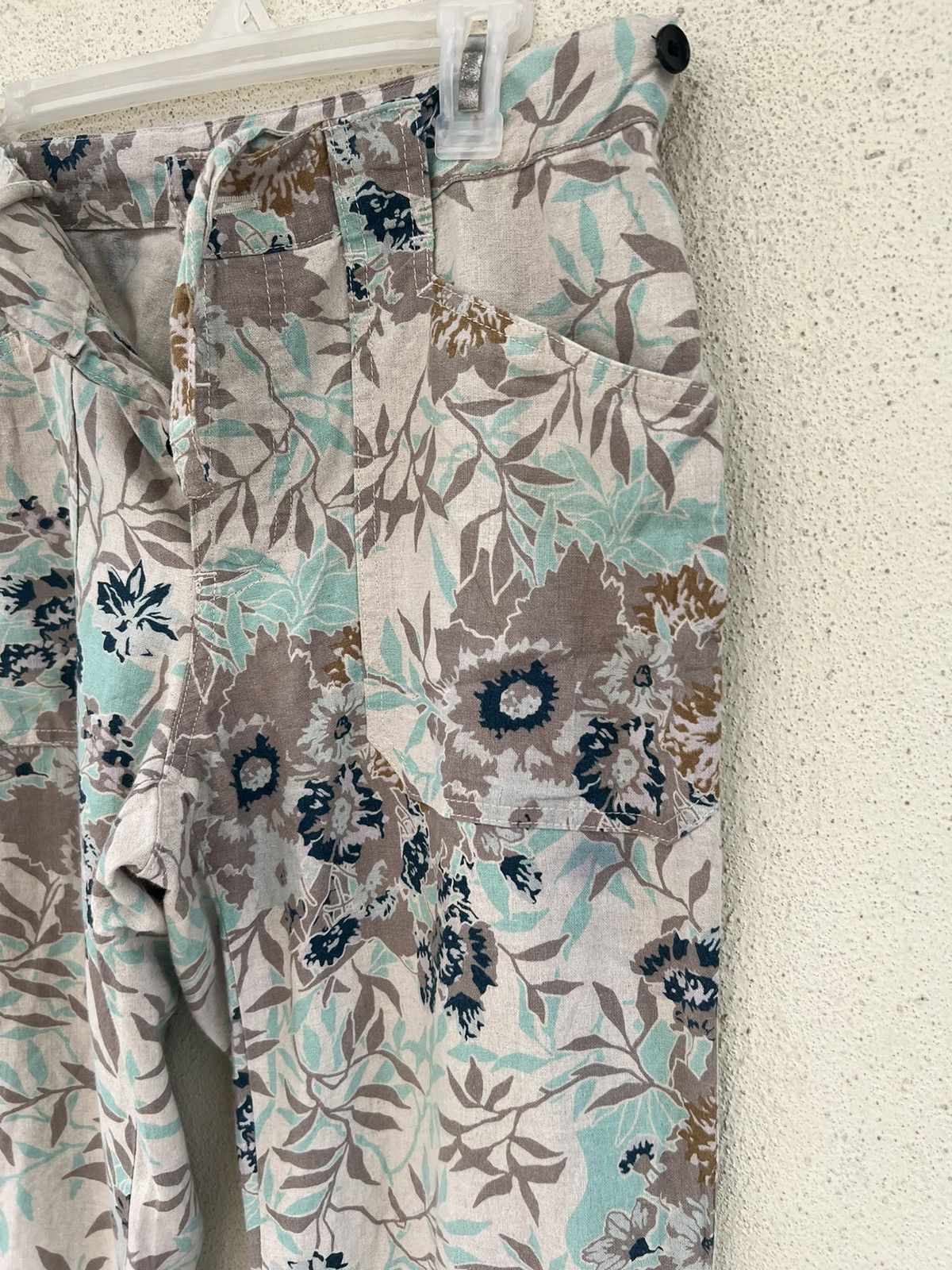 ABAHOUSE Vintage Abahouse Japan 100% Linen Floral Trouser Pant Size US 31 - 11 Thumbnail