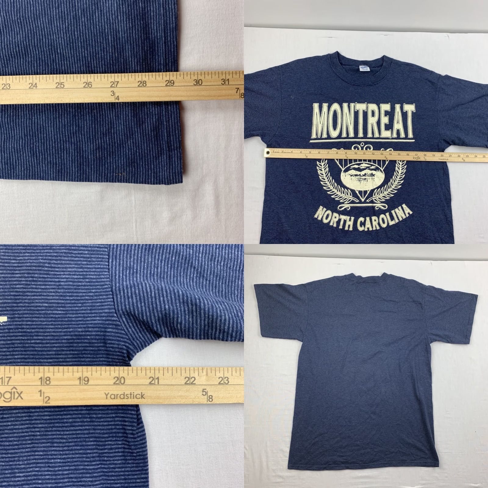 Velva Sheen VINTAGE Velva Sheen Montreat NC Shirt Adult Large Blue Striped Travel 90s Mens T-Shirt Size US L / EU 52-54 / 3 - 8 Thumbnail