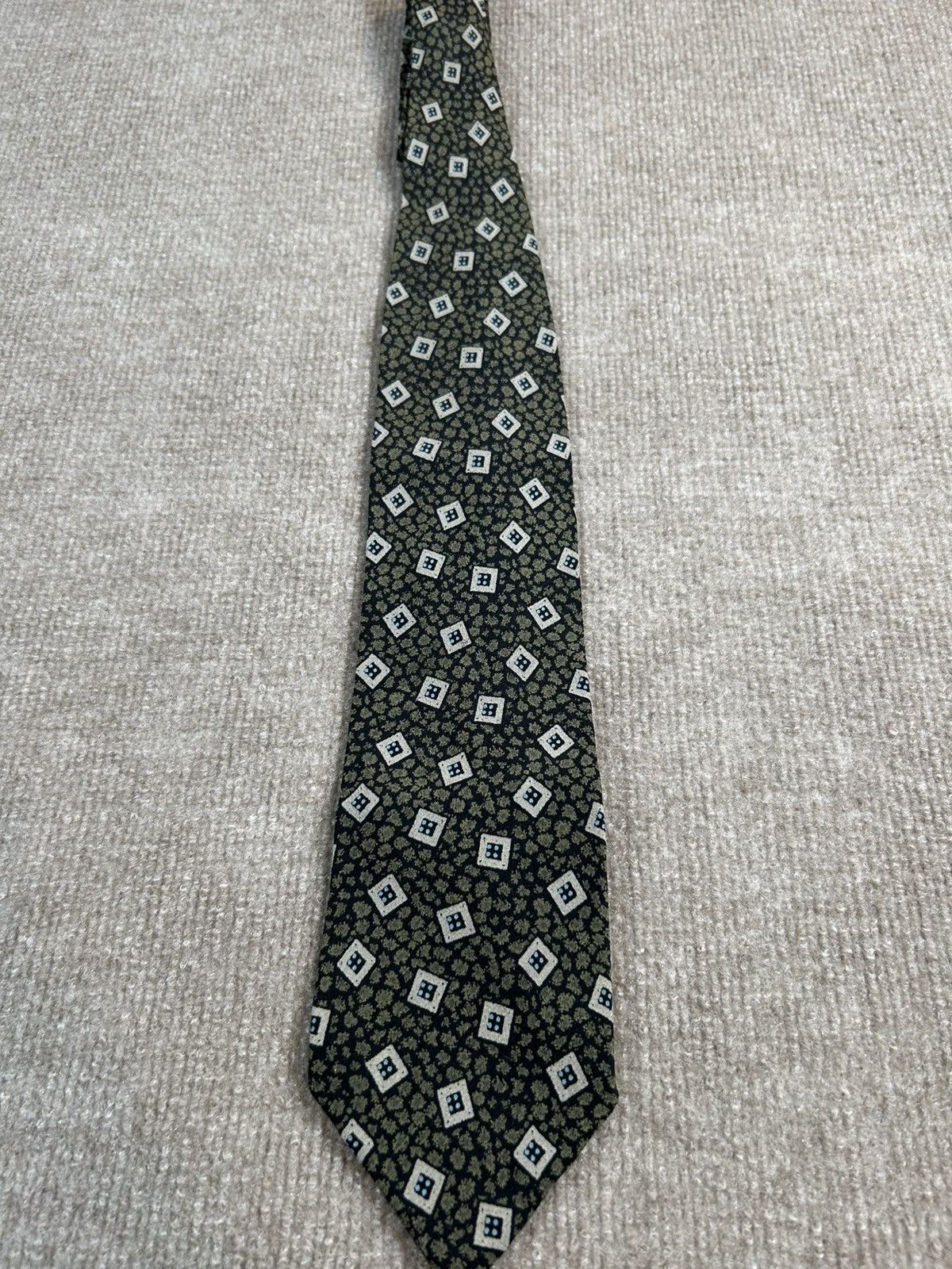 Giorgio Armani Giorgio Armani Cravatte Tie 100% Silk Italy Geometric 0098 Size ONE SIZE - 3 Thumbnail
