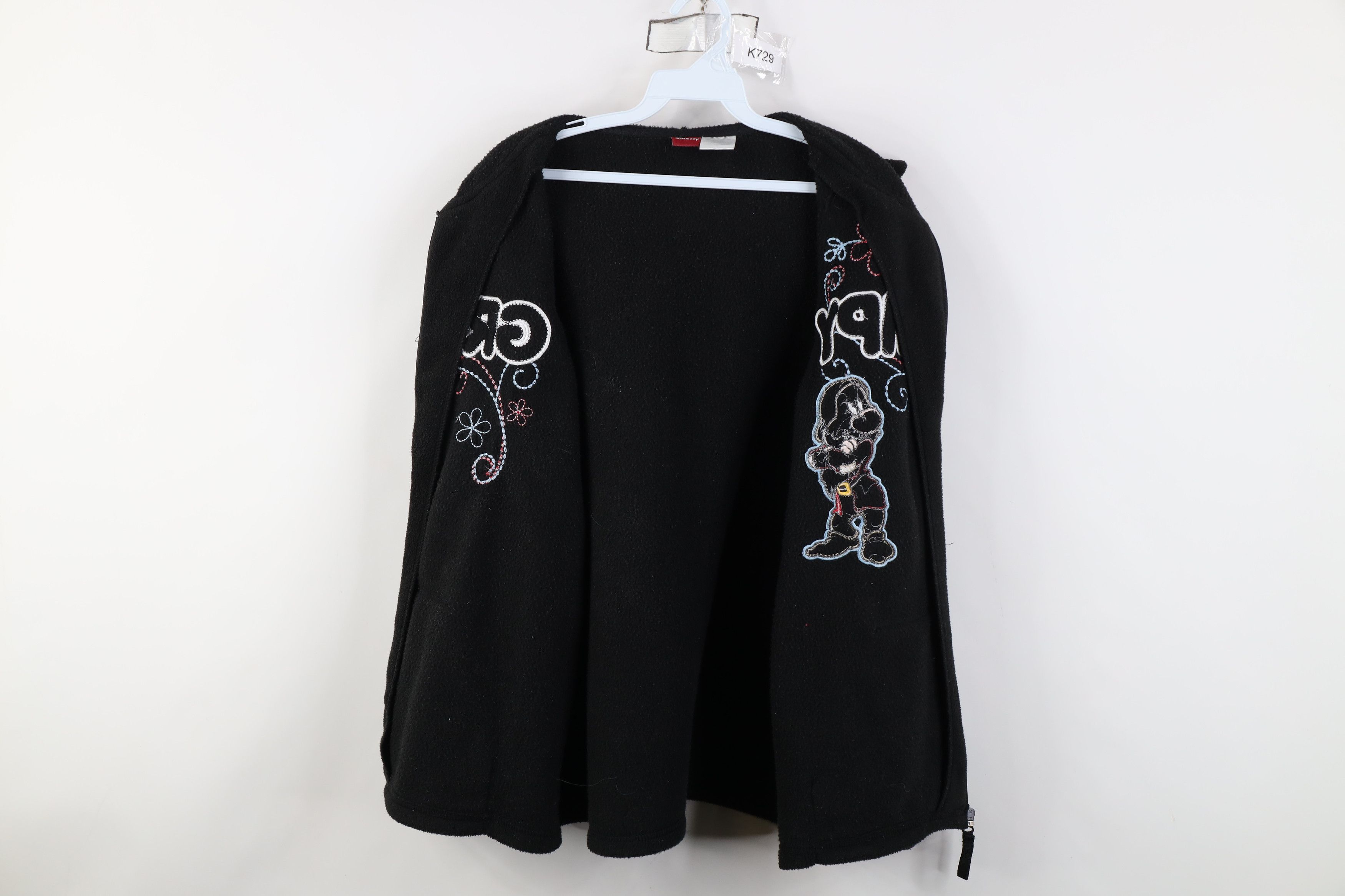 Disney Vintage Y2K Disney Grumpy Dwarf Fleece Full Zip Hoodie Size XL / US 12-14 / IT 48-50 - 11 Thumbnail
