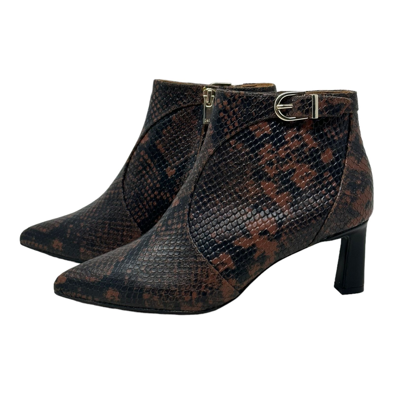 Joie Joie Rawly Snakeskin Embossed Leather Ankle Boots Sz 36 Size US 6 / IT 36 - 10 Thumbnail