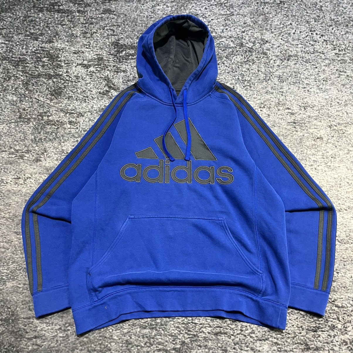Adidas Vintage Y2K Adidas Blue Spellout Skater Hoodie Size Medium Size US M / EU 48-50 / 2 - 3 Thumbnail