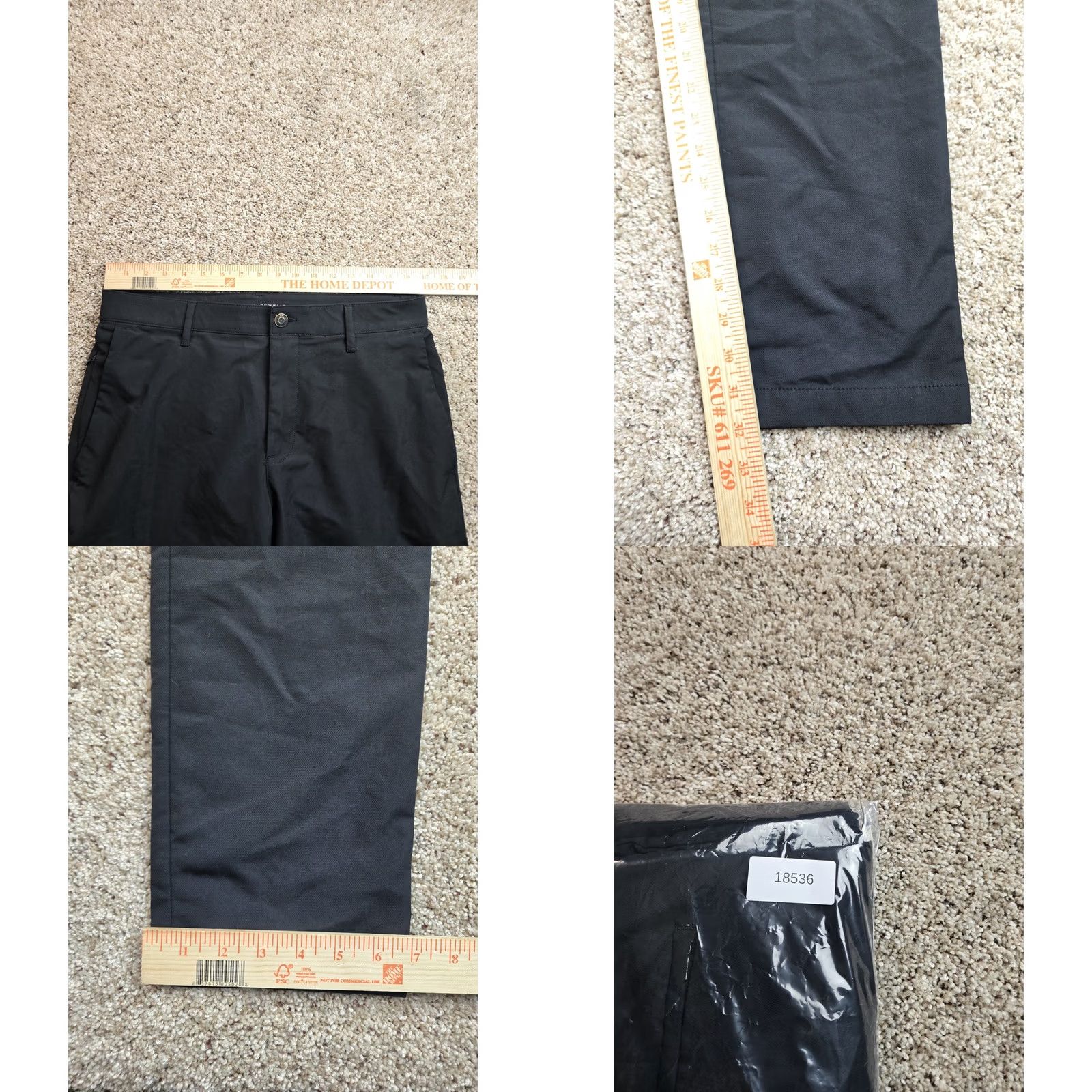 Banana Republic Banana Republic Black Tech Chino Pants 32x34 Mens Straight Leg Casual Business Slim Size US 32 / EU 48 - 8 Thumbnail