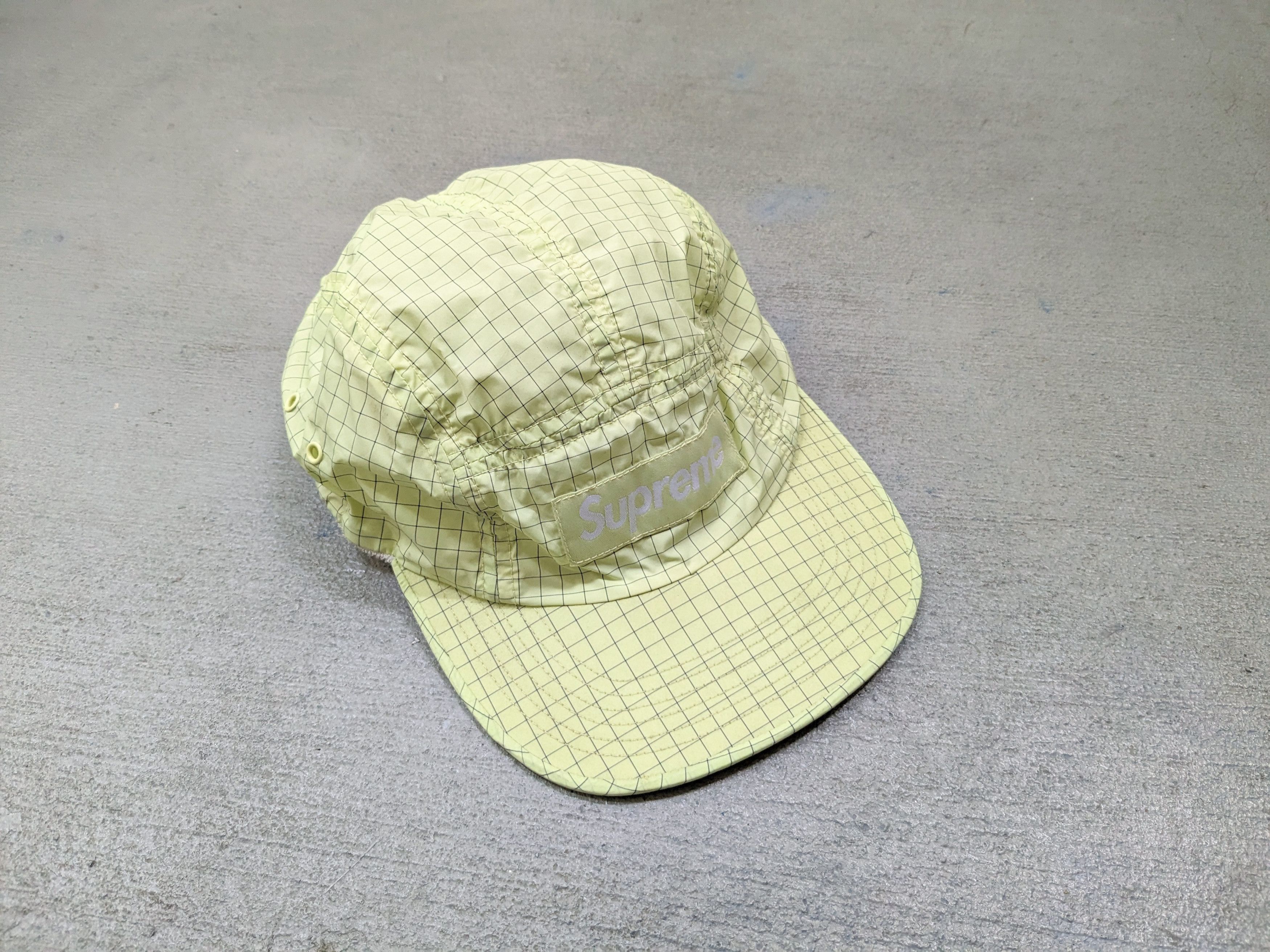 image of Supreme Ripstop Camp Cap Green Hat Ss18 Bogo Box Logo, Men's