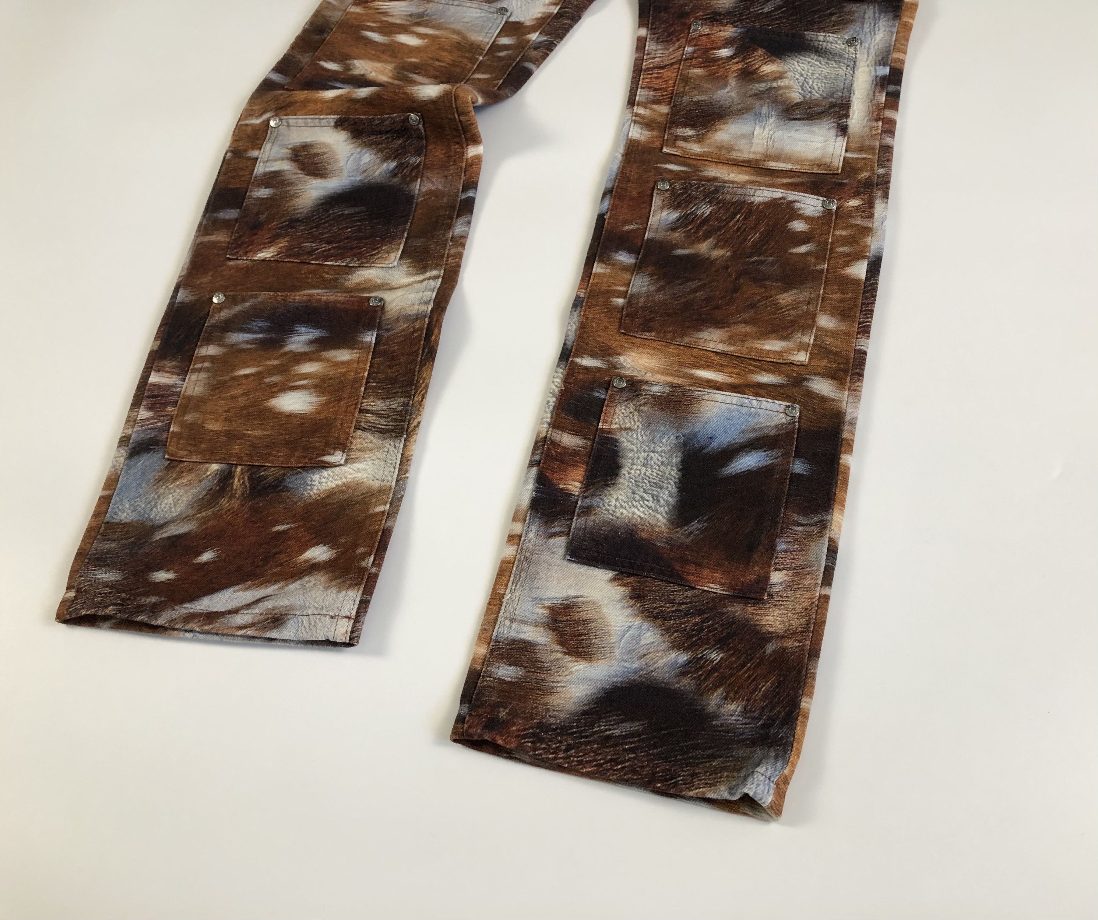 Other Lourdes New York Multi-Pocket Deer Unisex Jeans Size US 33 - 3 Thumbnail