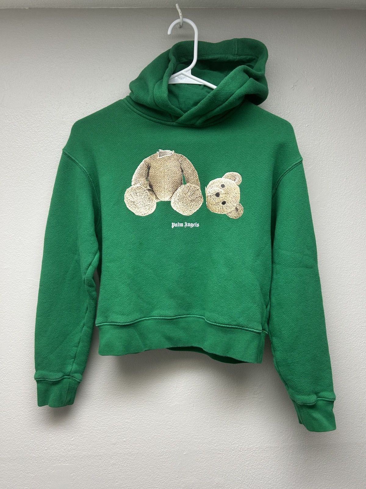 Palm Angels Palm Angels Kids Bear Hoodie Green Size US XXS / EU 40 - 1 Thumbnail