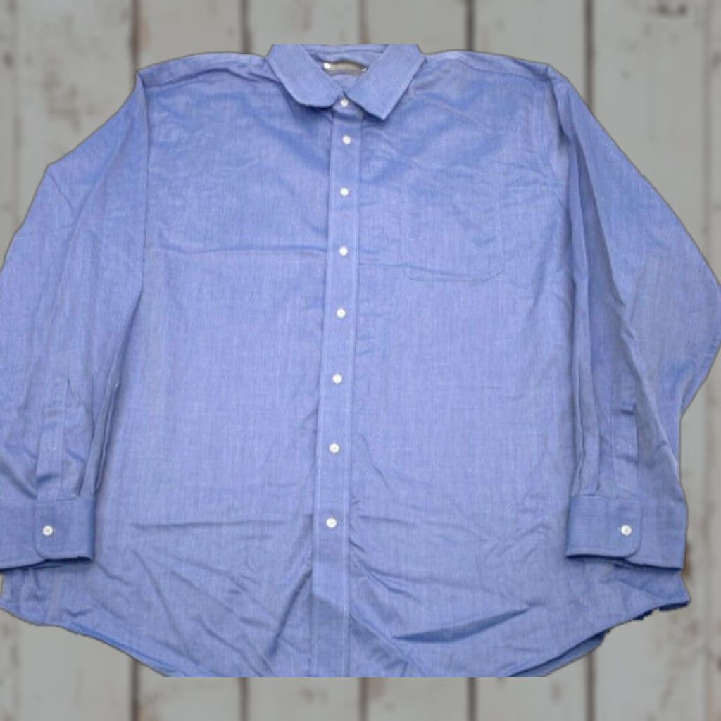 Nordstrom Nordstrom Long Sleeve Shirt Mens 2XL Blue 100% Cotton Dress Shirt Neckline Collared Spread Button Size US XXL / EU 58 / 5 - 1 Thumbnail
