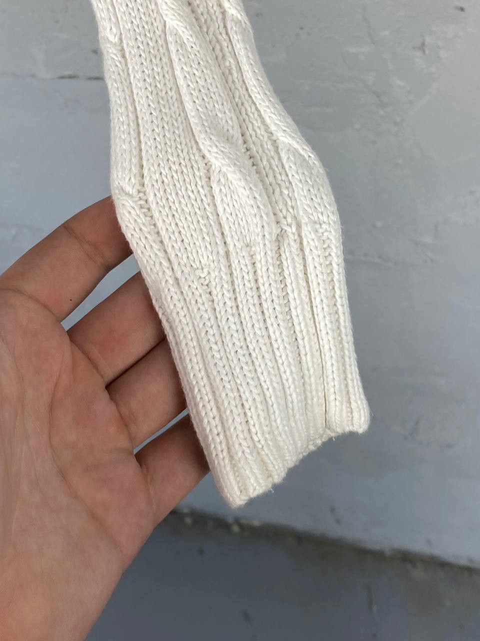 Polo Ralph Lauren × Ralph Lauren Vintage Ralph Lauren White Cable Knit CrewNeck Sweater Size XS / US 0-2 / IT 36-38 - 4 Thumbnail