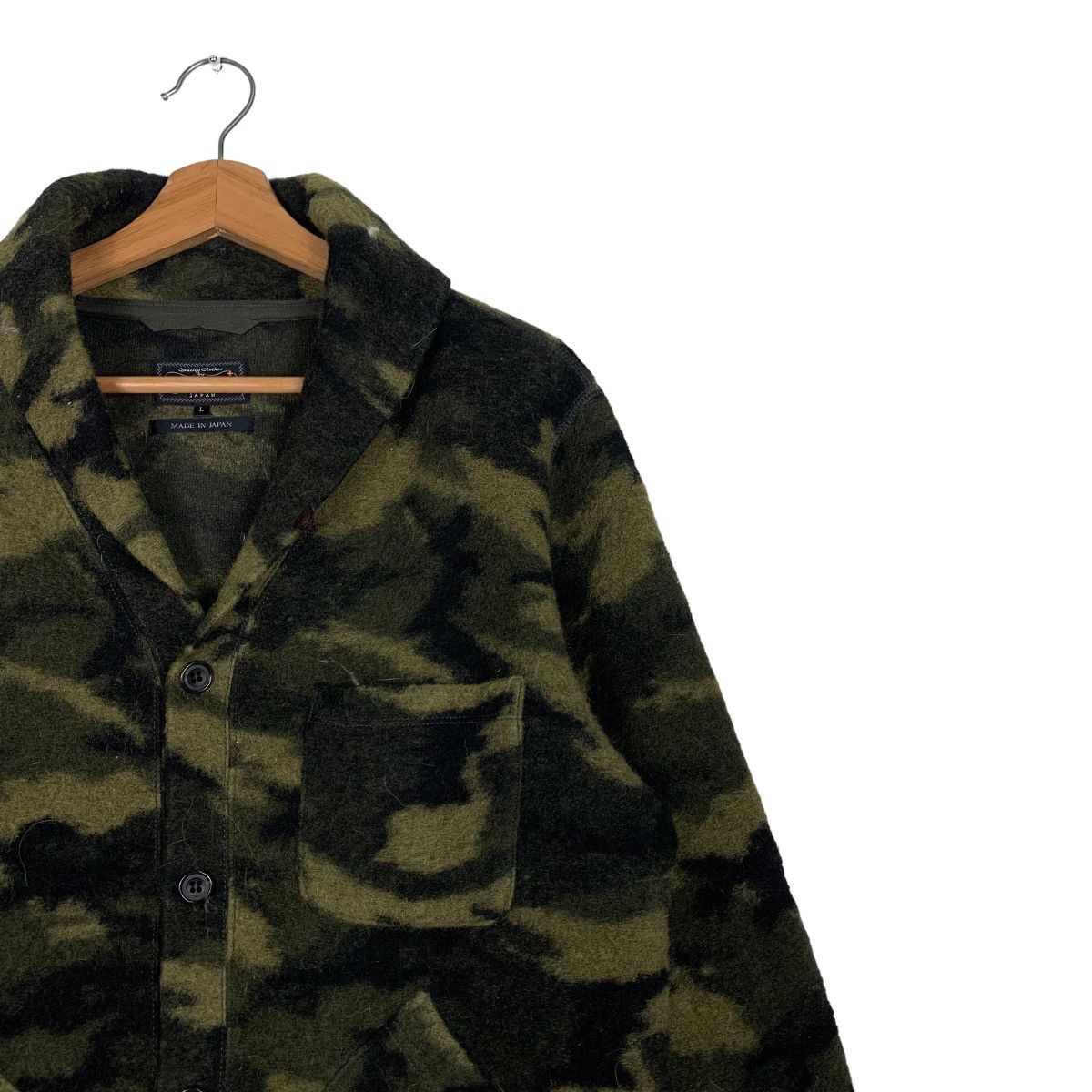 Beams Plus BEAMS Green Camo Fleece Cardigan Jacket #0039-C3 Size US L / EU 52-54 / 3 - 6 Thumbnail
