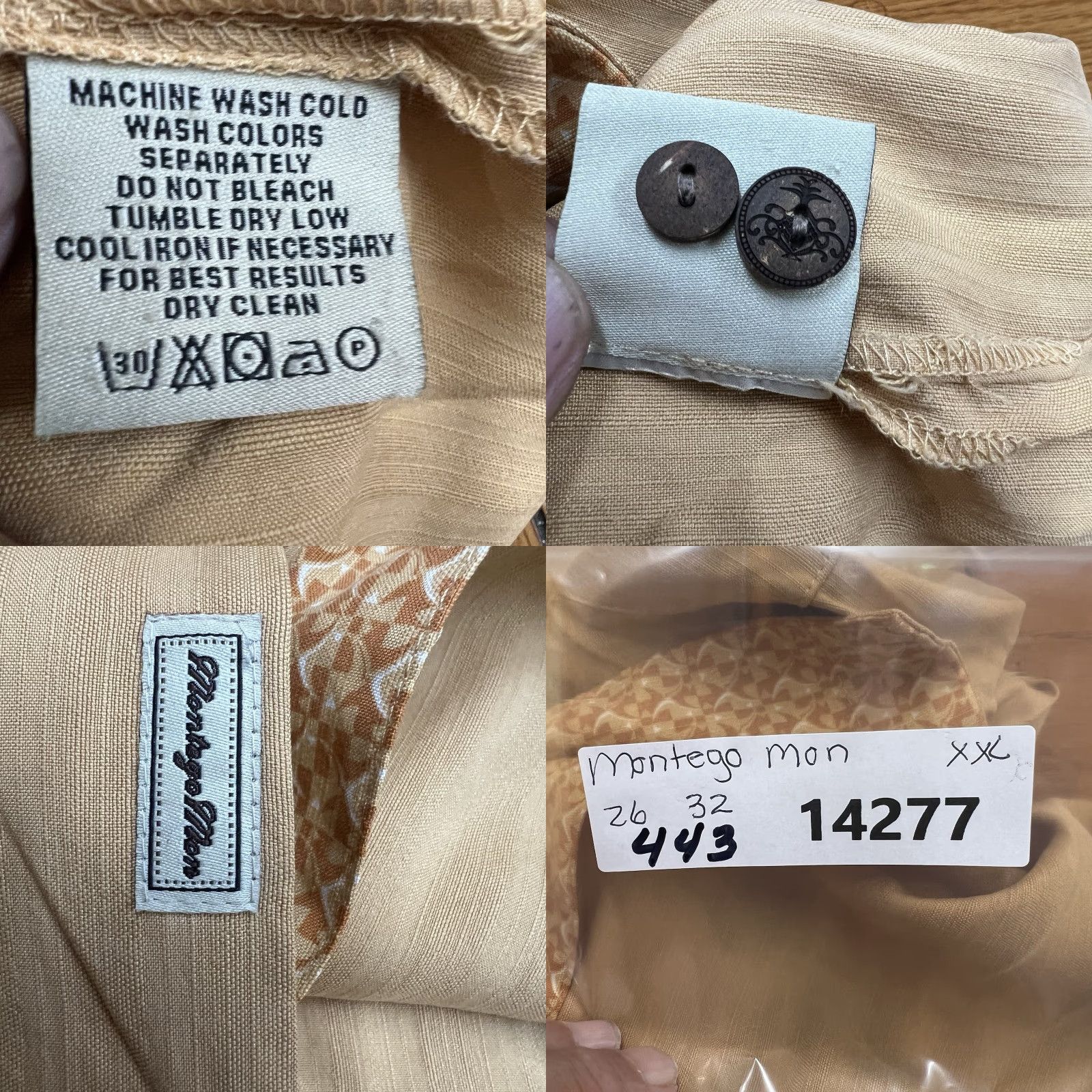 Vintage VINTAGE Montego Mon 100% Silk Striped Button-Up Shirt Adult 2XL Gold Flamingo Lounge Gold Mens Shirt 2XL Silk Striped Button-Up Western Jazz 90s? Size US XXL / EU 58 / 5 - 8 Thumbnail