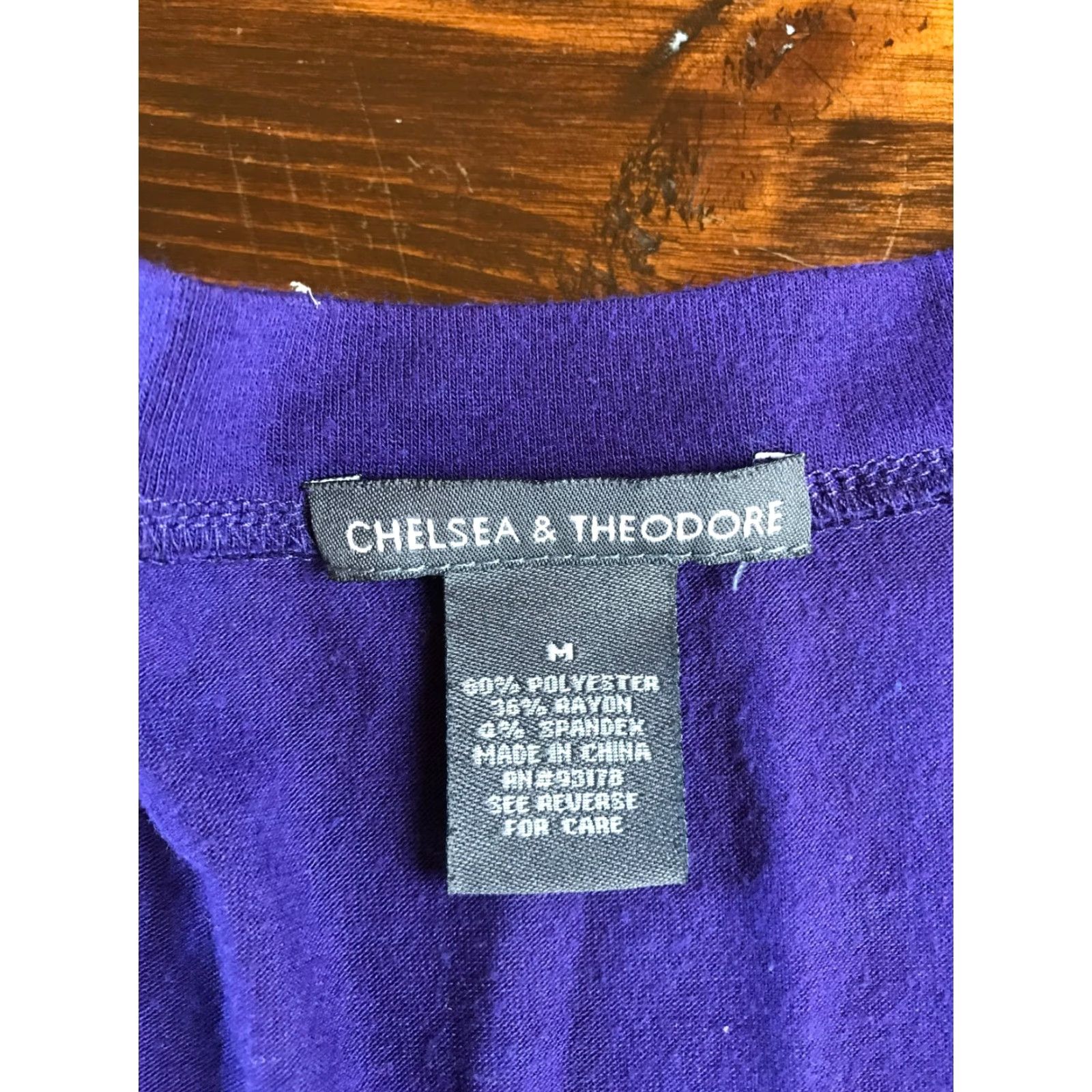 Vintage Chelsea & Theodore Shirt Women's Medium Purple Long Sleeve T-Shirt Casual Modern Regular Fit Size M / US 6-8 / IT 42-44 - 5 Thumbnail