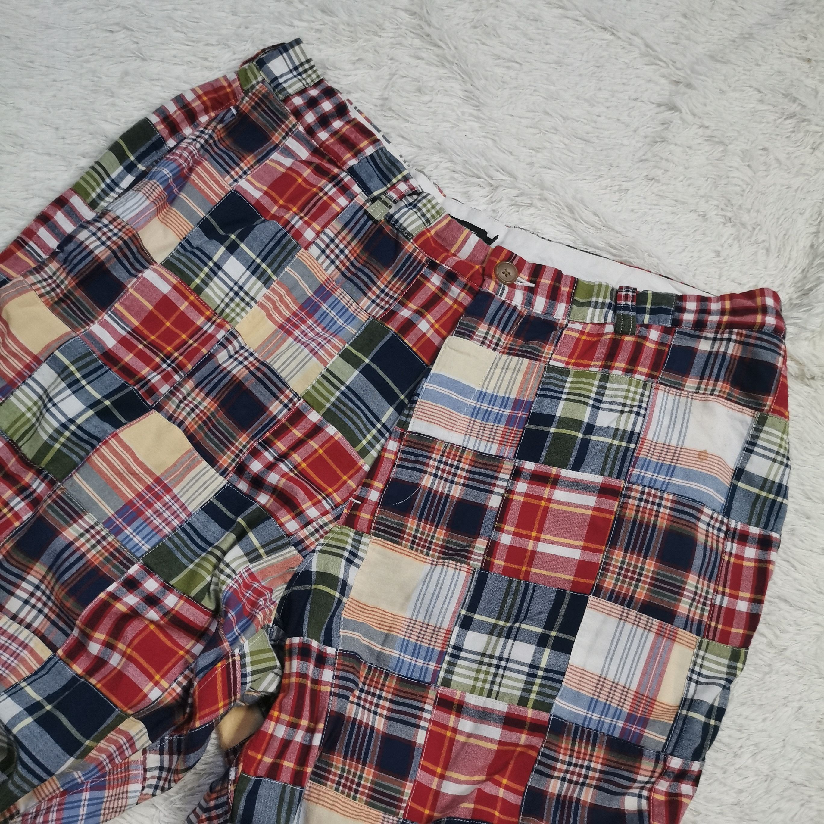 J.Crew 90s Indian Plaid Baggy Patchwork Pants Multicolor Rare Size US 36 / EU 52 - 5 Thumbnail