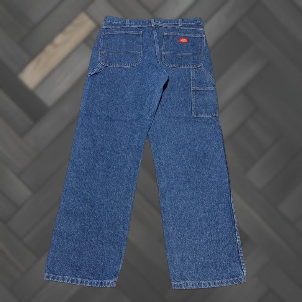 Dickies Dickies Jeans Carpenter Mens Size 36×32 Blue Relaxed Regular 5-Pocket Denim Workwear Pants Mens Jeans Size US 36 / EU 52 - 1 Thumbnail