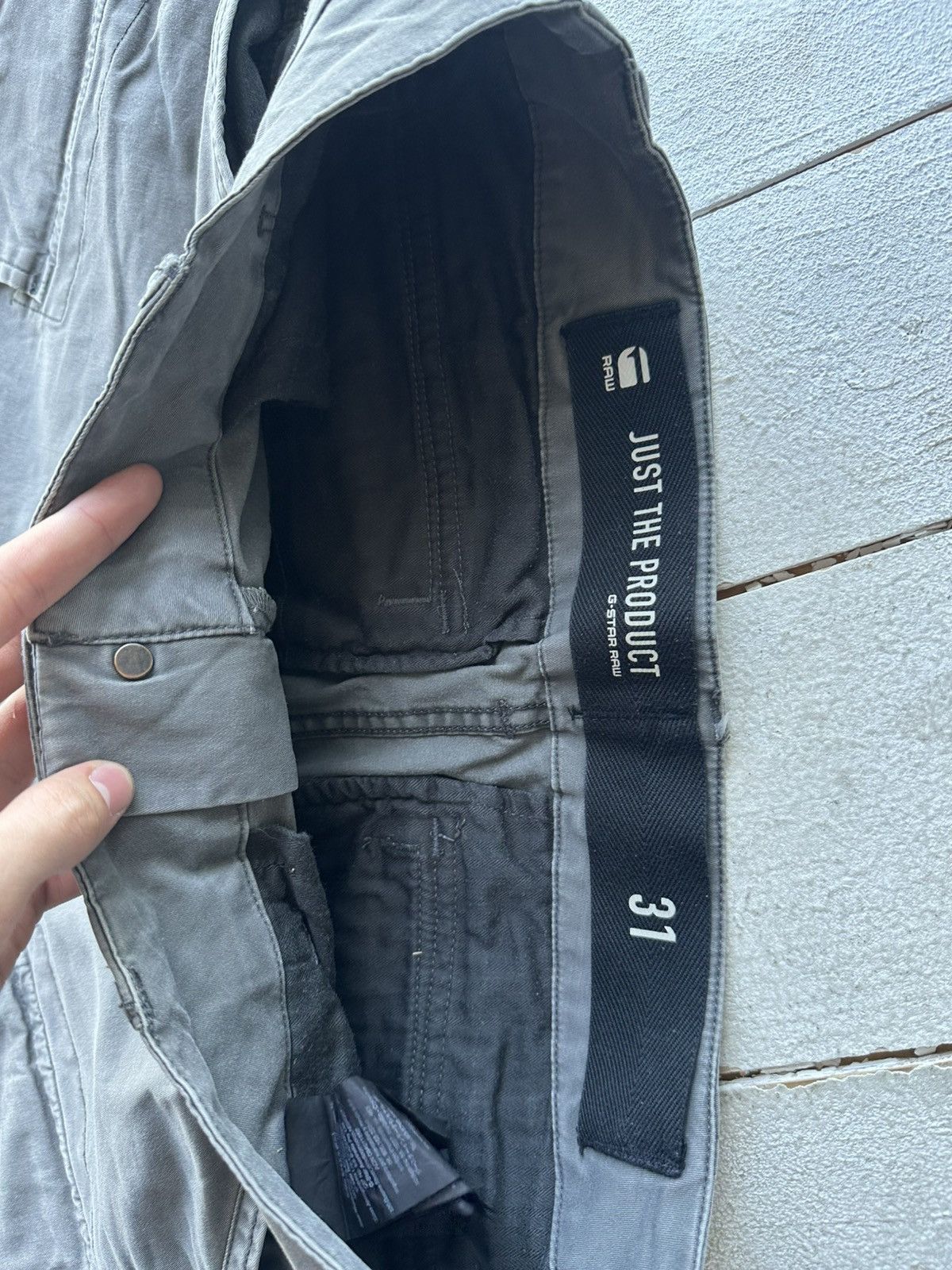 G-Star 🚨PUNK G STAR OPIUM 96 GRAY SHORTS MEN CARGO Y2k BIKER Size US 31 - 6 Thumbnail