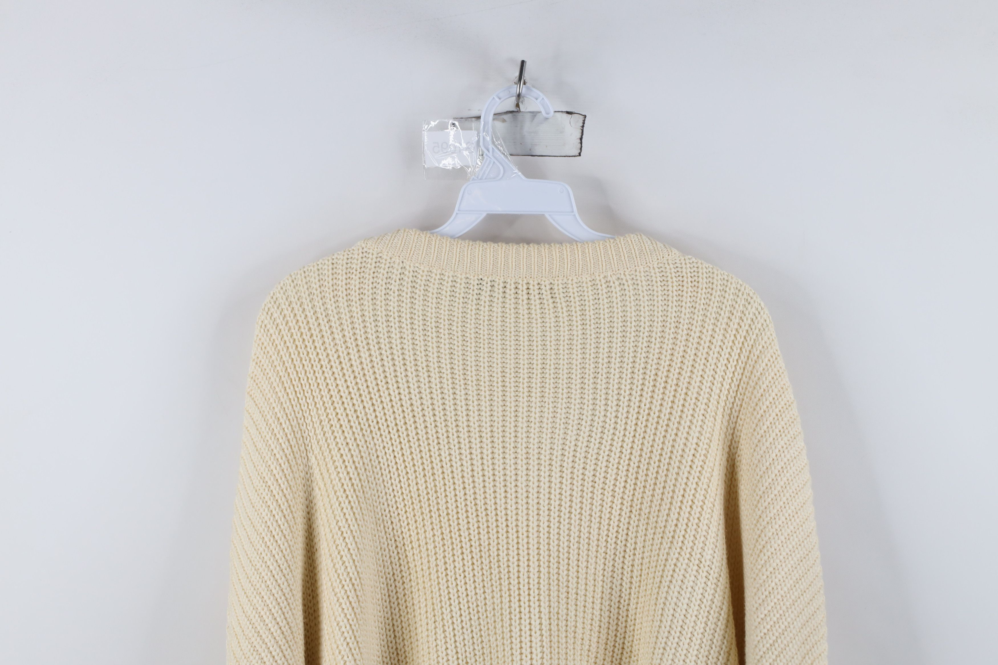 Ralph Lauren Ralph Lauren Ribbed Knit Slouchy Crewneck Sweater Beige Size XL / US 12-14 / IT 48-50 - 11 Thumbnail