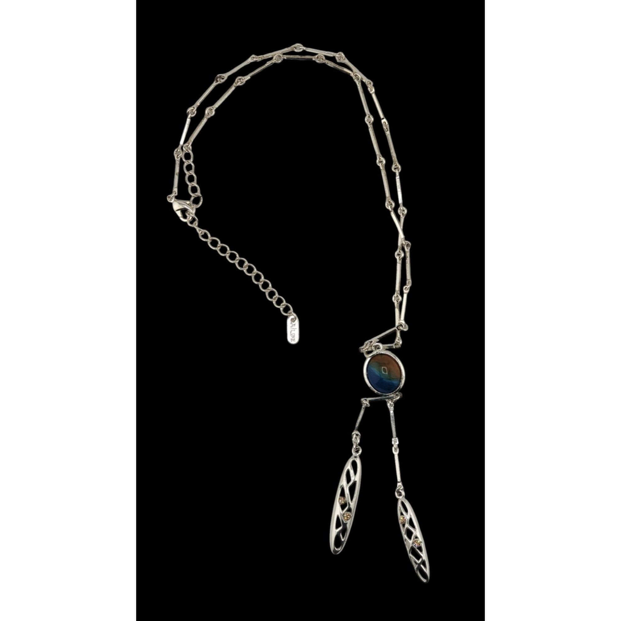 Other A/Line Bohemian Silver tone Necklace With Blue & Honey Penda Size ONE SIZE - 3 Thumbnail