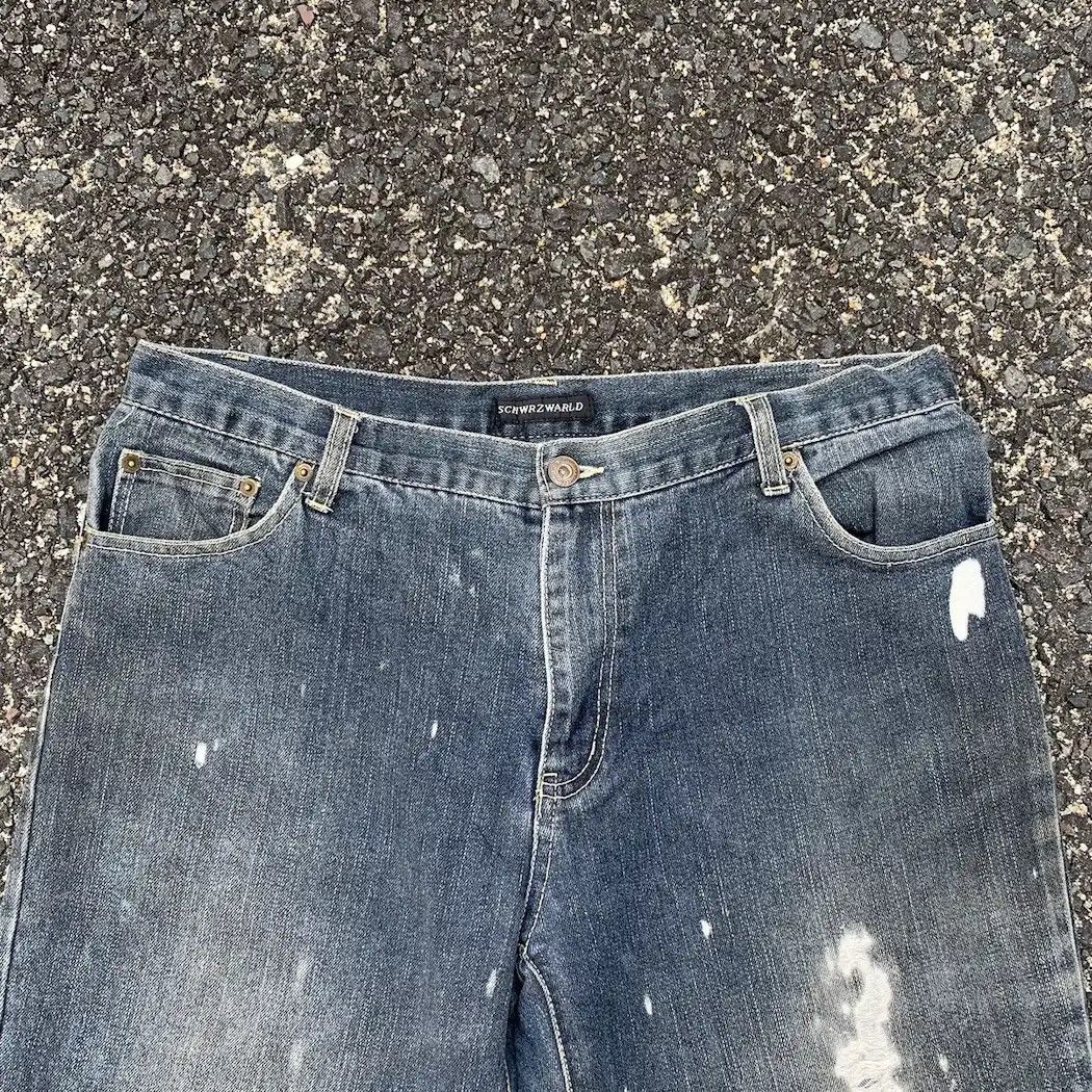 Edition Japan SCHWRZWARLD JAPAN Jeans Bleach 34x30 Faded Denim Baggy Pants Size US 34 / EU 50 - 4 Thumbnail