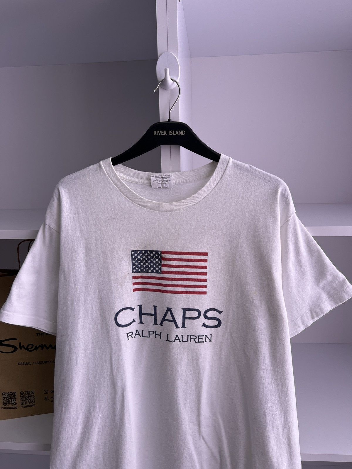 Vintage Ralph Lauren Chaps Usa flag tee