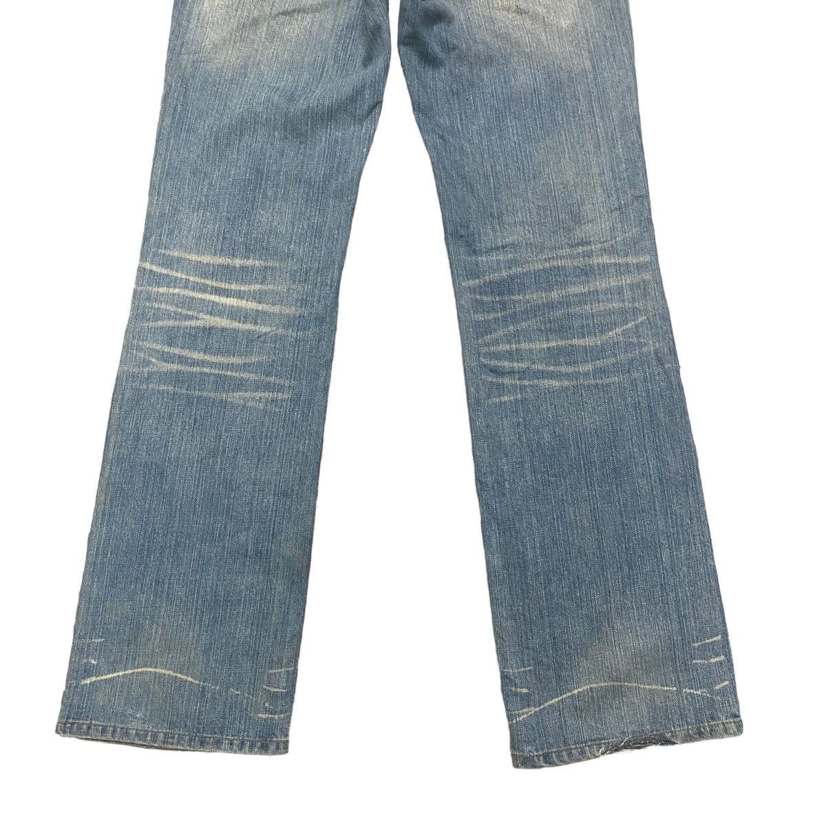 Japanese Brand NCFM Denim Flare Leather Pocket Faded Jeans Size US 30 / EU 46 - 12 Thumbnail