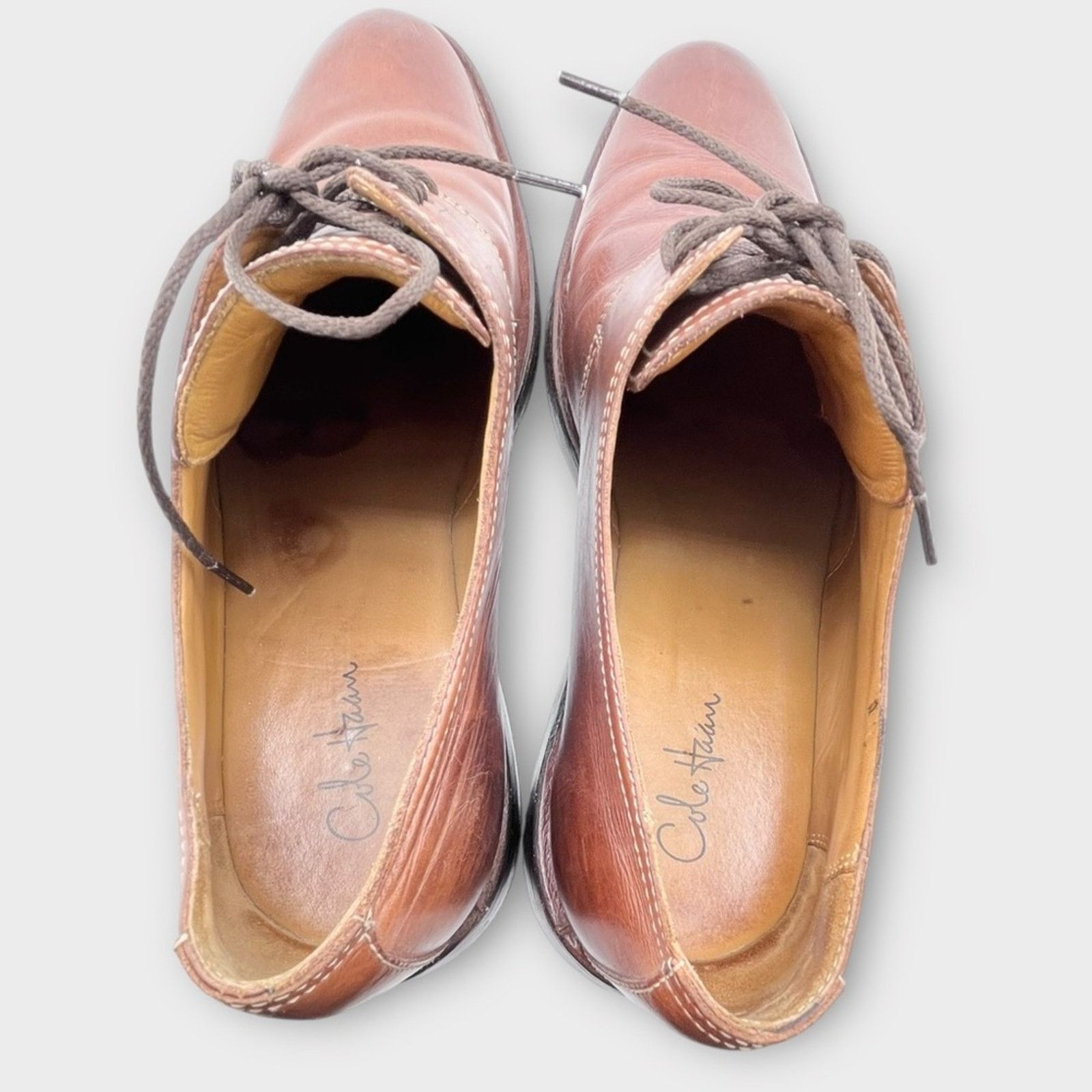 Cole Haan COLE HAAN men’s brown leather tie Oxford shoes size 13 Size US 13 / EU 46 - 13 Thumbnail