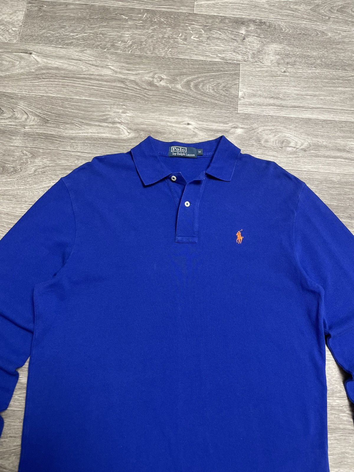Polo Ralph Lauren Vintage Polo Ralph Lauren Blue Long Sleeve Polo Shirt Size US M / EU 48-50 / 2 - 2 Thumbnail