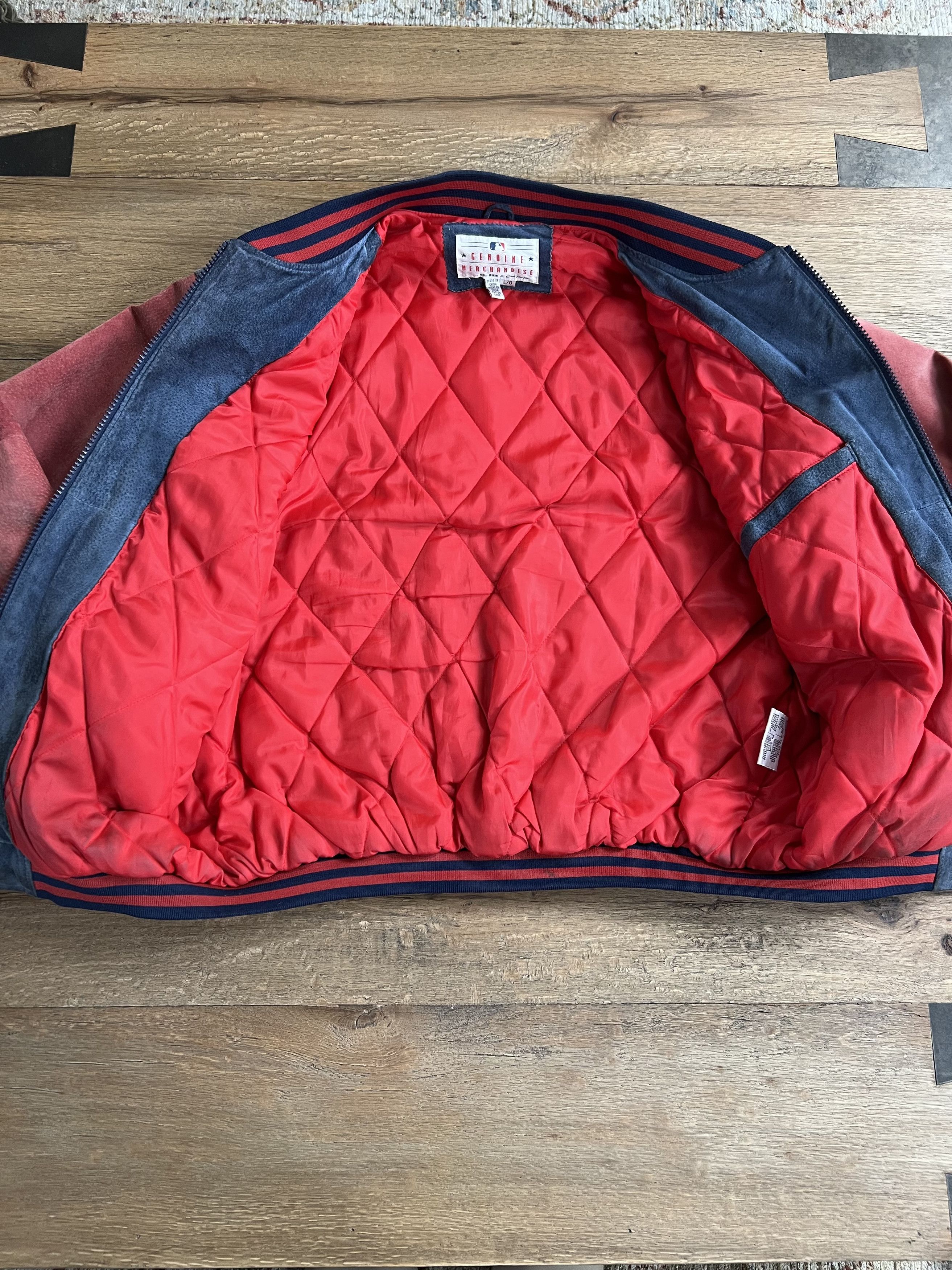 G-III Cleveland Indians 1990's Suede Leather Jacket Sz L Size US L / EU 52-54 / 3 - 9 Thumbnail