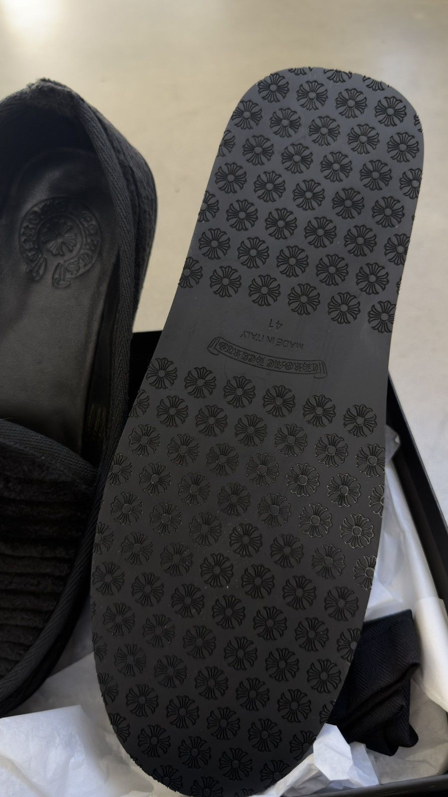 Chrome Hearts Chrome Hearts Black Corduroy Dagger Slippers Size US 8 / EU 41 - 3 Thumbnail