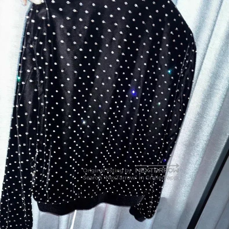 Saint Laurent Paris Saint Laurent Paris Black Velvet Rhinestone Jacket Size US M / EU 48-50 / 2 - 2 Thumbnail