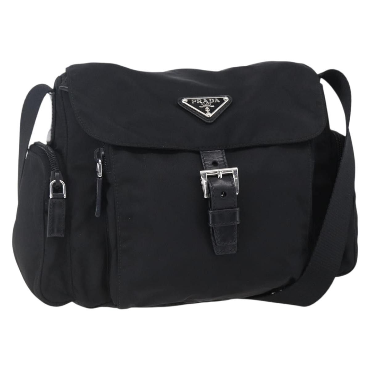Prada Prada Side Pocket Flap Messenger Bag Tessuto Size ONE SIZE - 1 Thumbnail