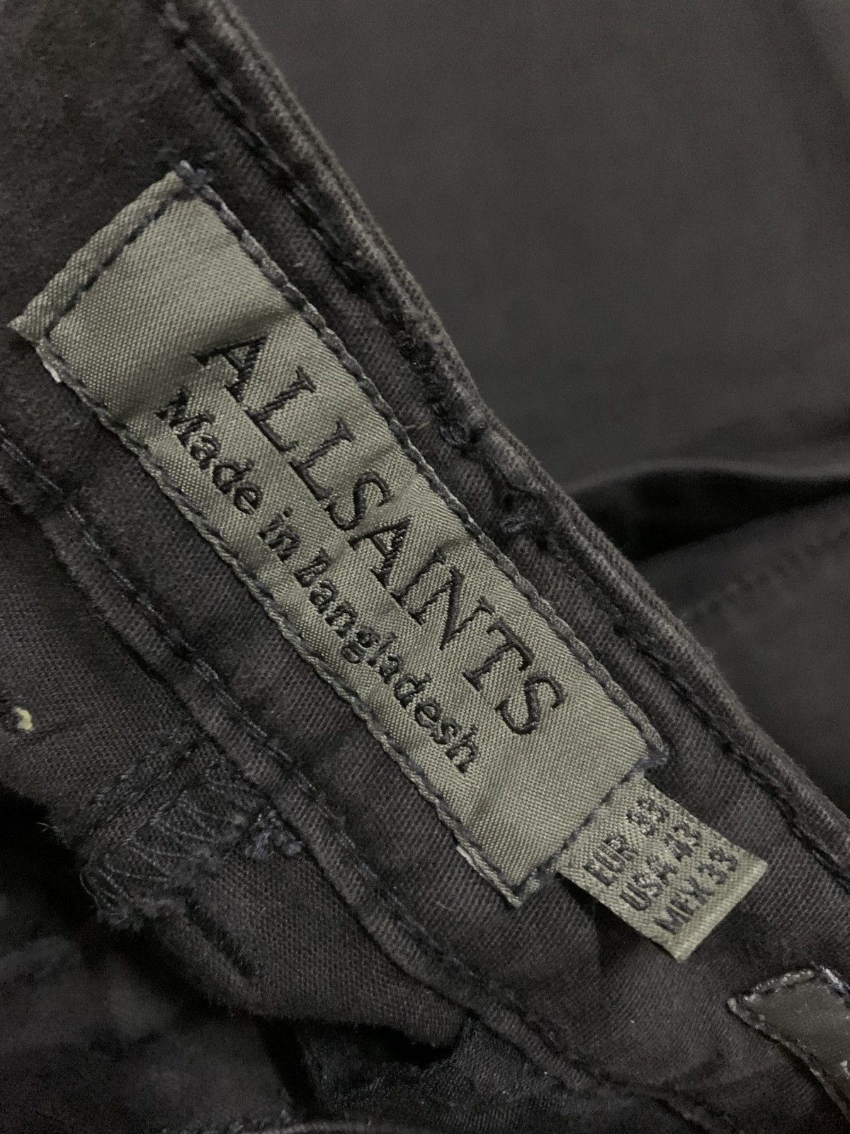Allsaints × Japanese Brand Vtg AllSaints Slack Black Slim Fit Size US 32 / EU 48 - 7 Thumbnail