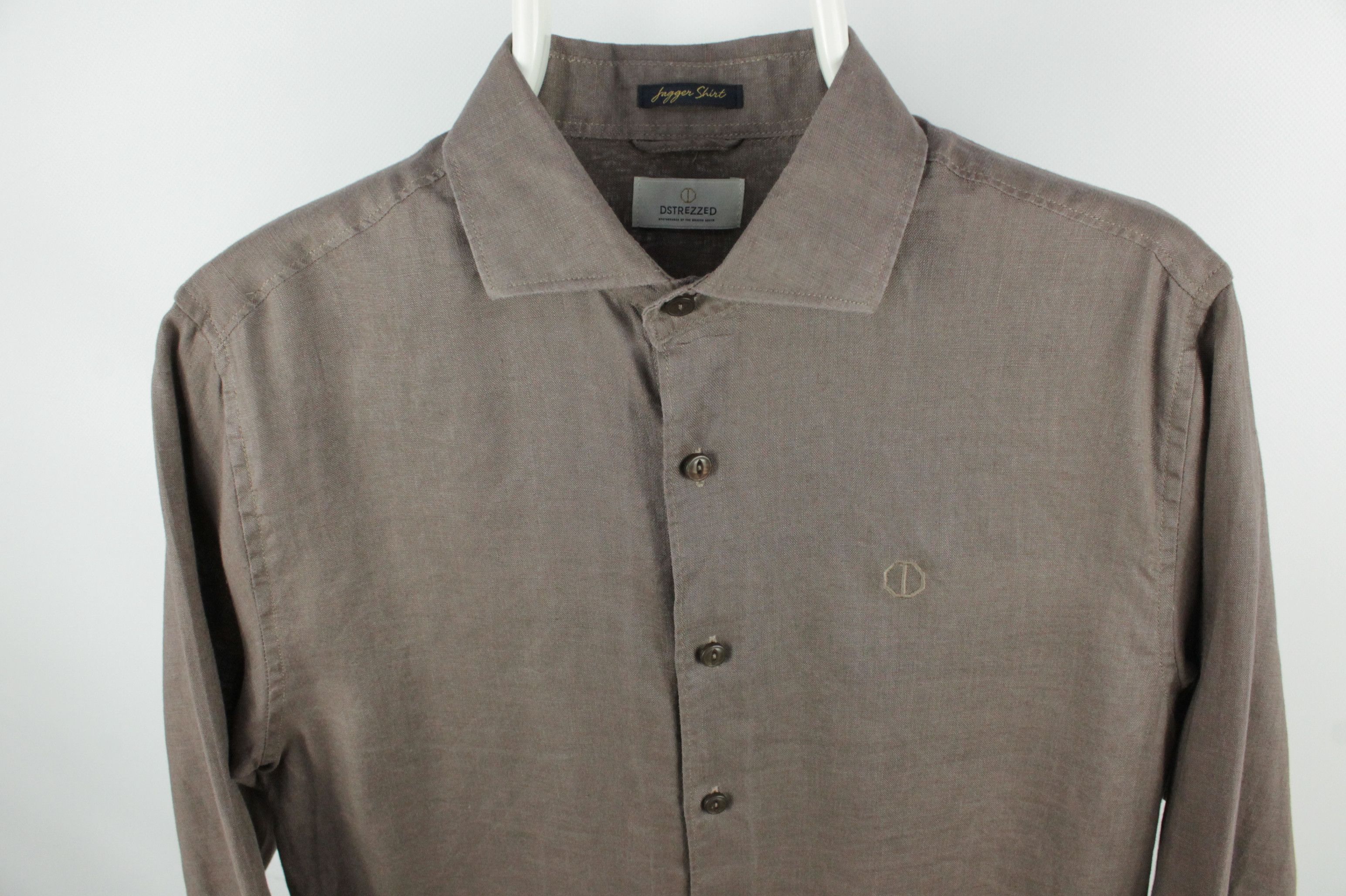 Other Dstrezzed Jagger Brown Linen Casual Shirt Men's Size US S / EU 44-46 / 1 - 2 Thumbnail