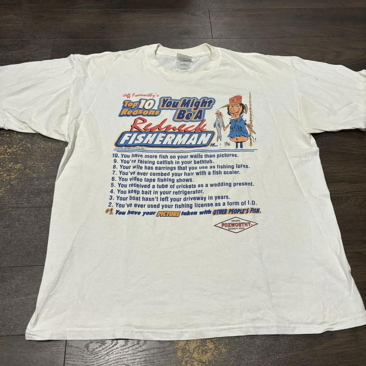 Designer Vintage You Might Be A Redneck Fisherman T Shirt 00s XL Size US XL / EU 56 / 4 - 3 Thumbnail