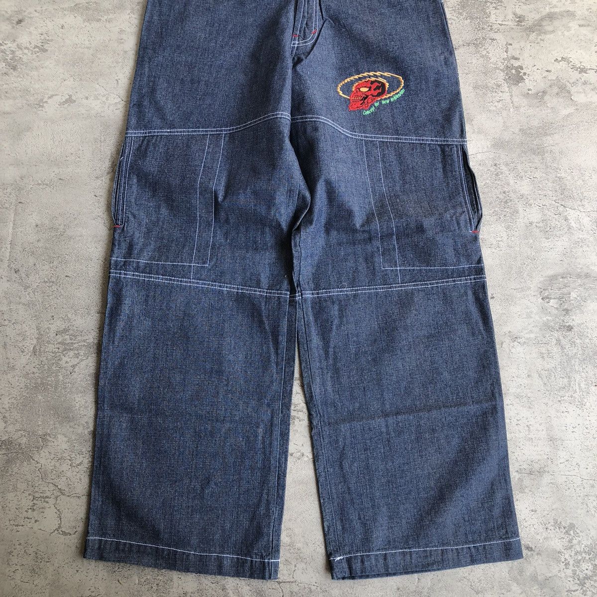 JNCO Y2K JEANS SKULL ICON DENIM PANTS LIKE JNCO JEANS Size US 36 / EU 52 - 3 Thumbnail