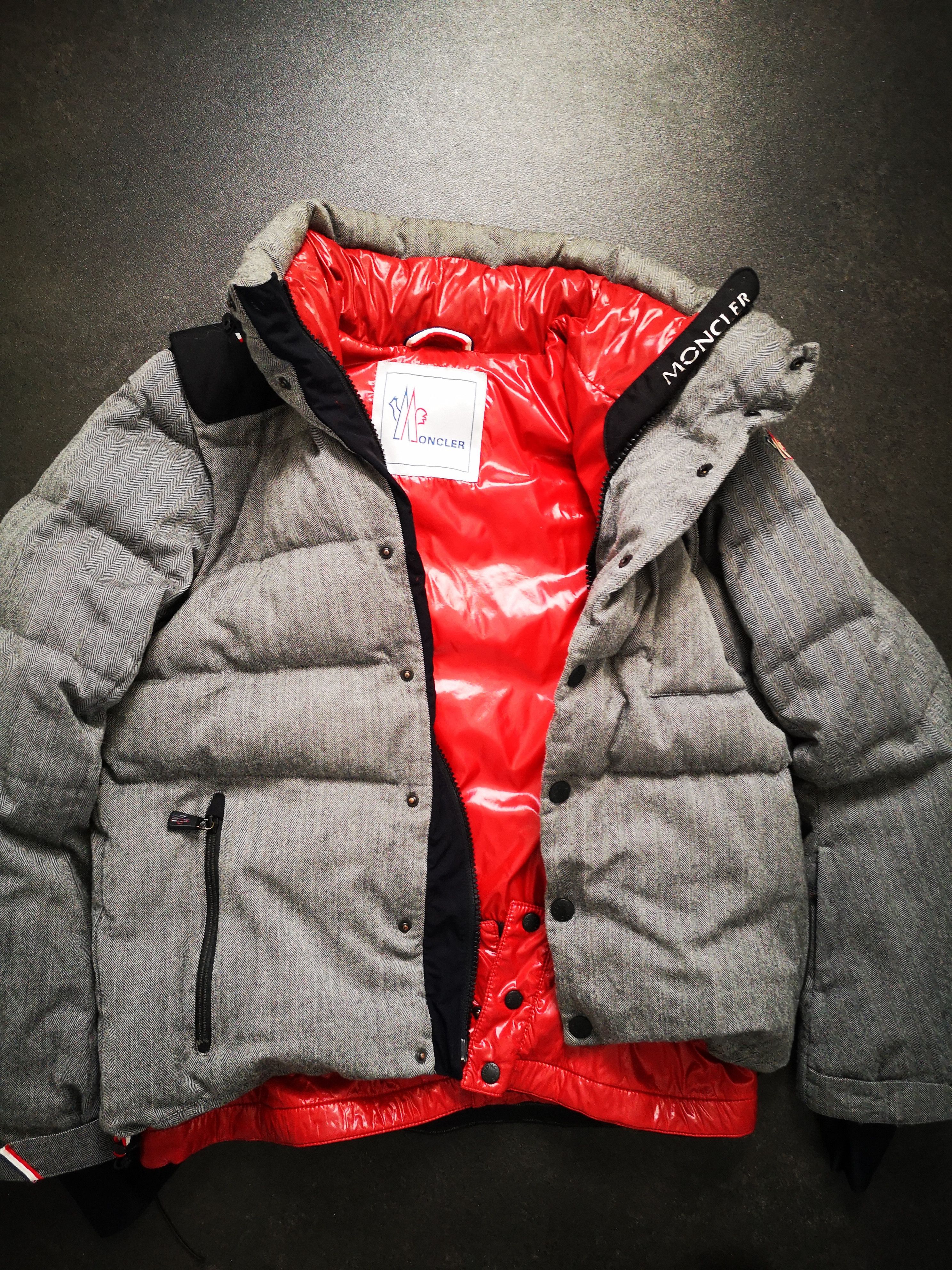 AUTH. MONCLER GREY HYBRID 2:1 SKI JACKET / VEST SZ. L