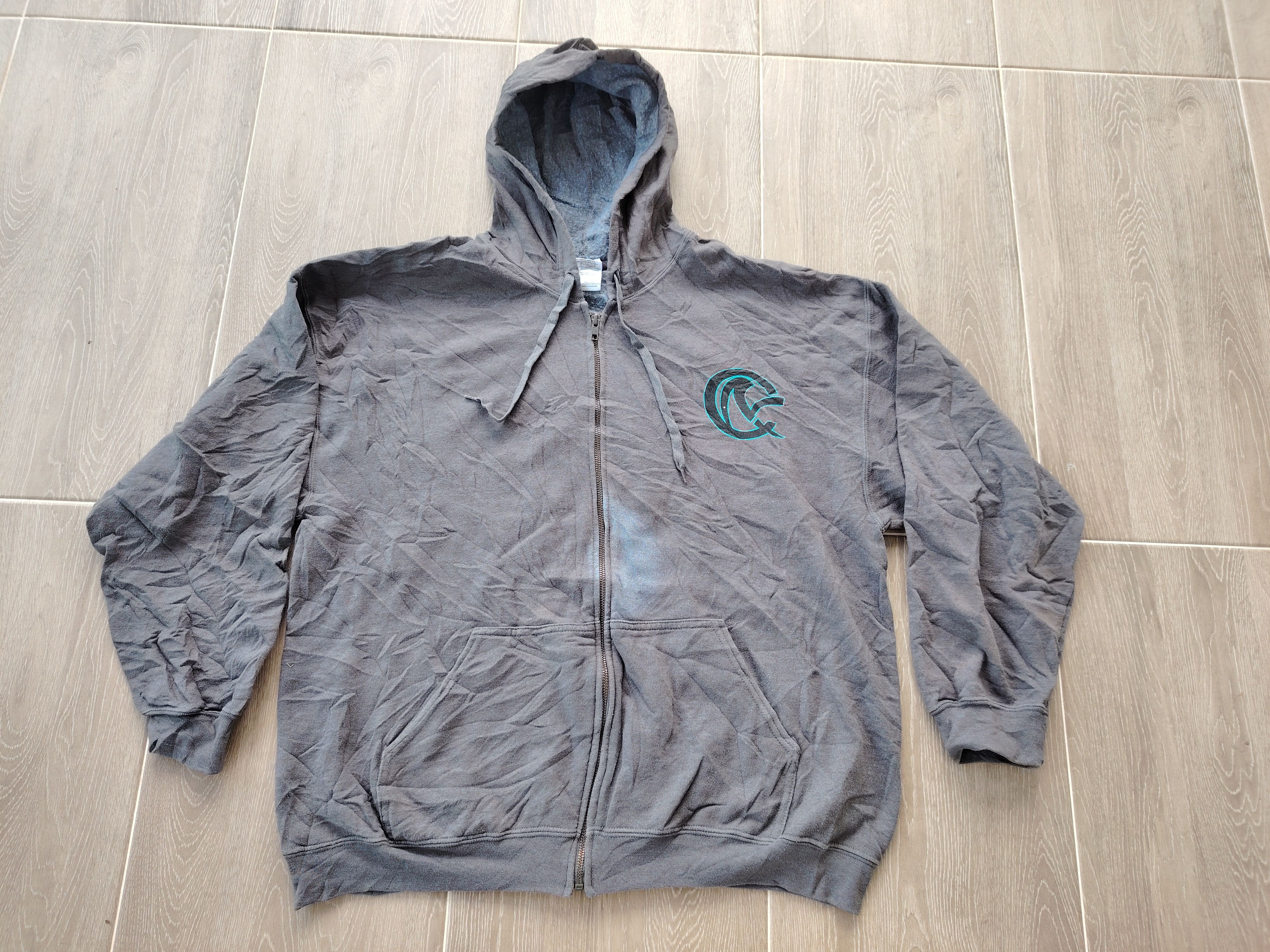 Gildan × Vintage Vintage 50/50 Gildan Crossfit North Vienna Zip Up Hoodie Size US L / EU 52-54 / 3 - 2 Thumbnail