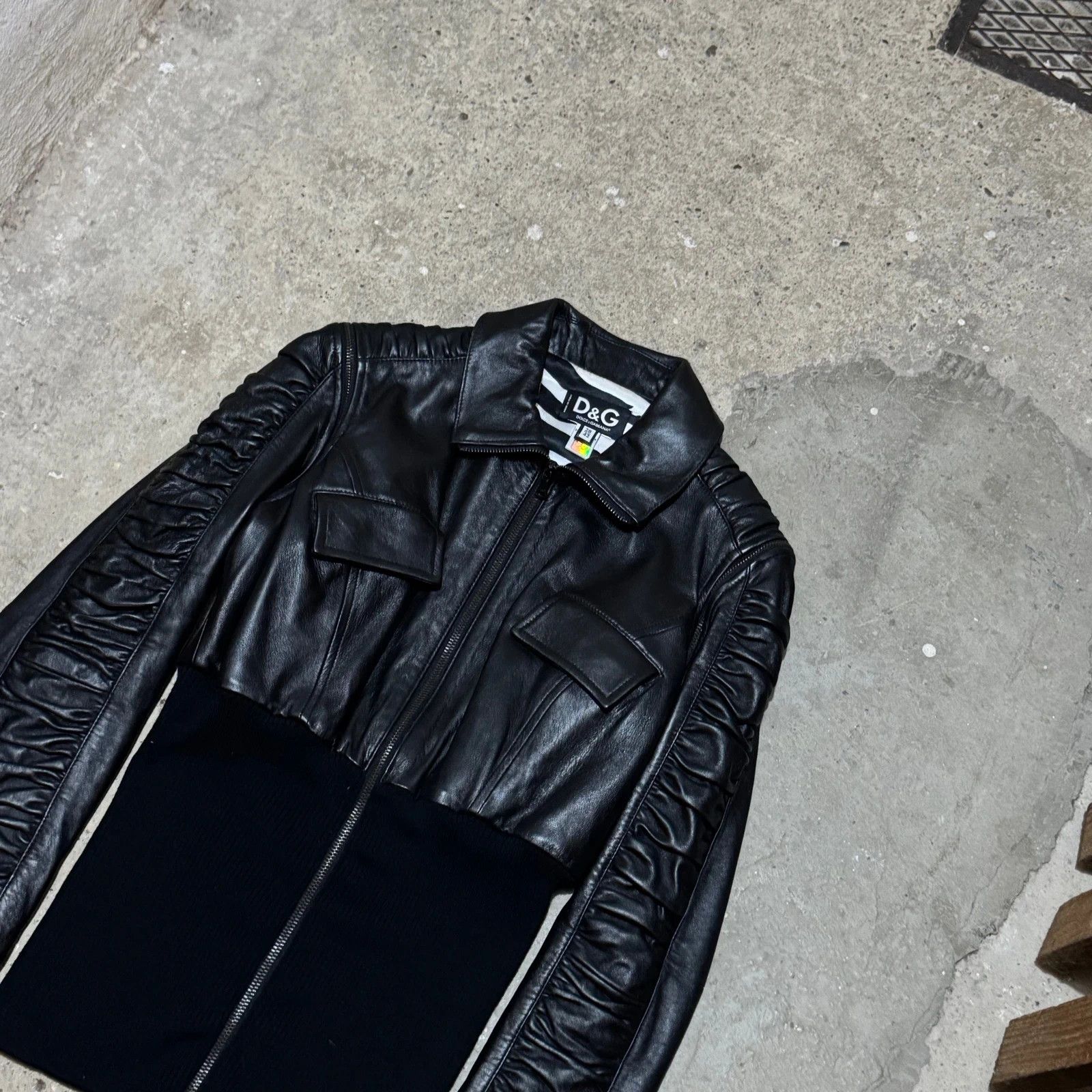 Dolce & Gabbana Dolce & Gabbana Transformer Hybrid plisse‘ leather jacket Size S / US 4 / IT 40 - 5 Thumbnail