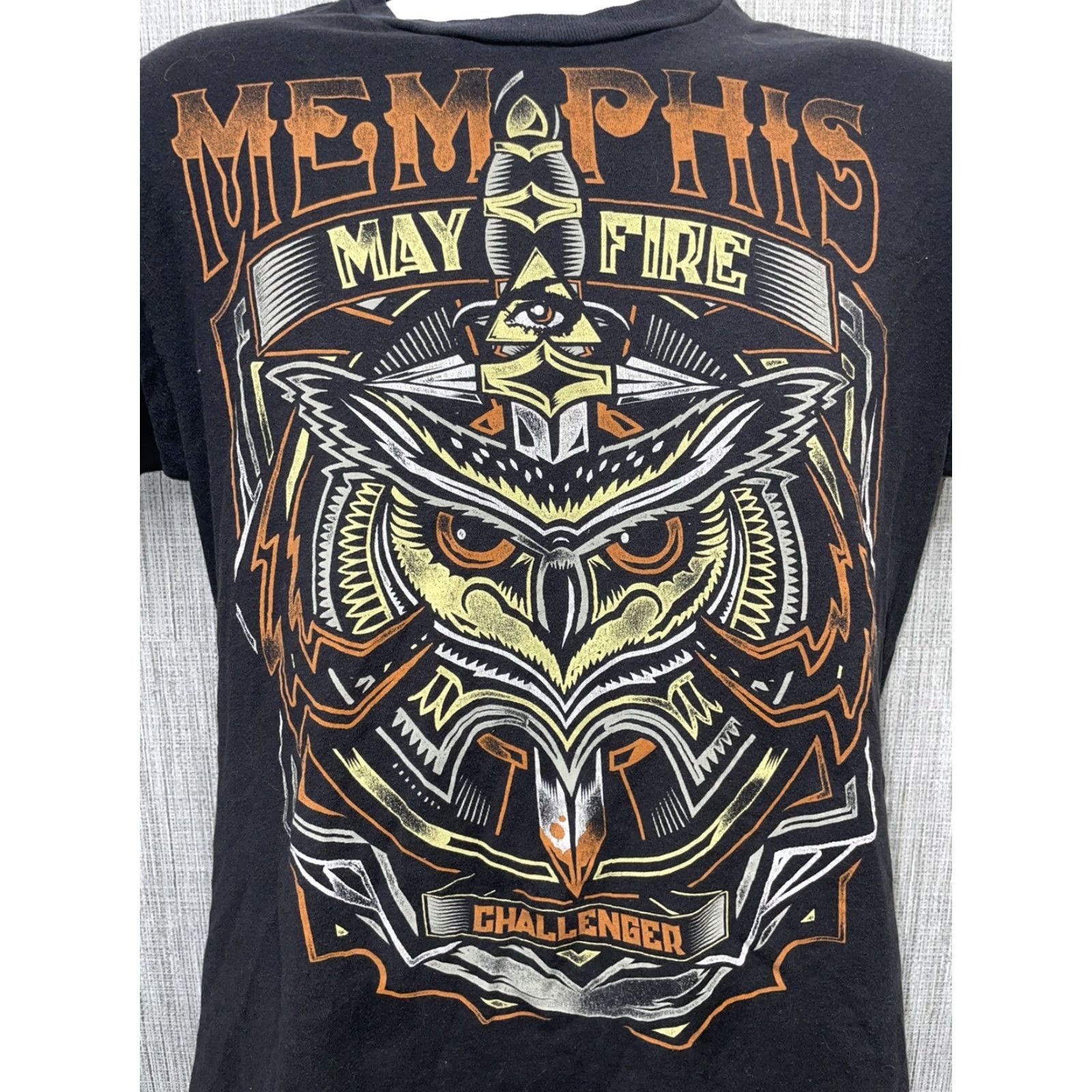 Vintage Memphis May Fire 100% Cotton Black Graphic T-Shirt Mens M Size US M / EU 48-50 / 2 - 2 Thumbnail