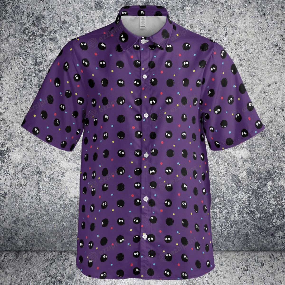 Designer × The Unbranded Brand Susuwatari Studio Ghibli Anime Pattern Button Down Shirt Size US M / EU 48-50 / 2 - 2 Thumbnail