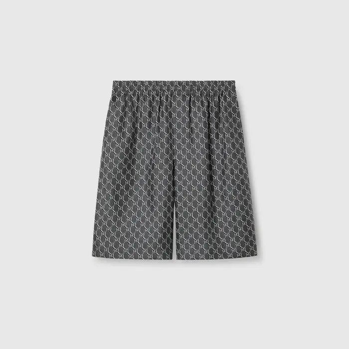 Gucci o1loc1c0226 798619 Silk Twill Shorts With GG Shadow Size US 28 / EU 44 - 1 Thumbnail