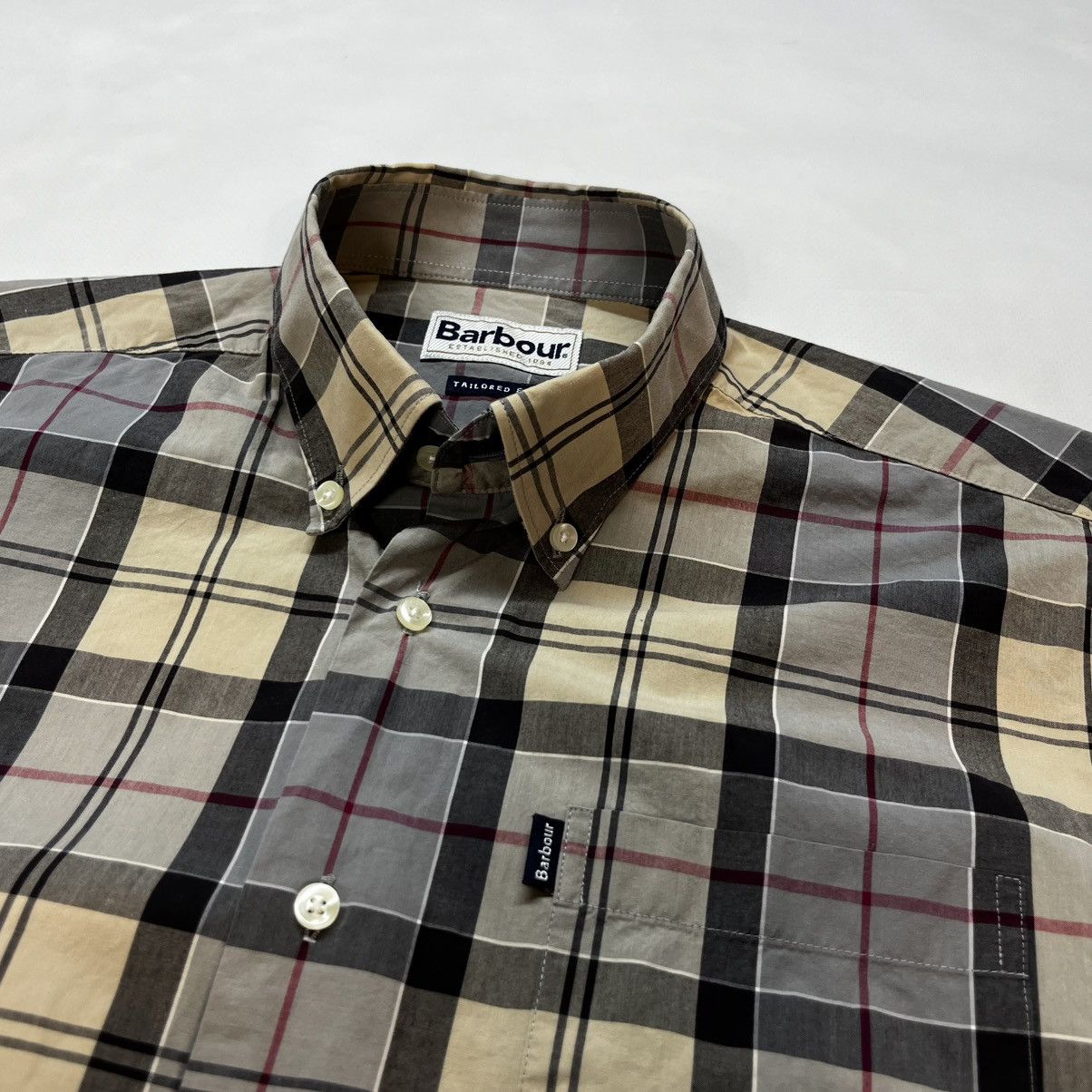 Barbour Men's Barbour Shirt Tartan Gray England Classic Size M Size US M / EU 48-50 / 2 - 2 Thumbnail
